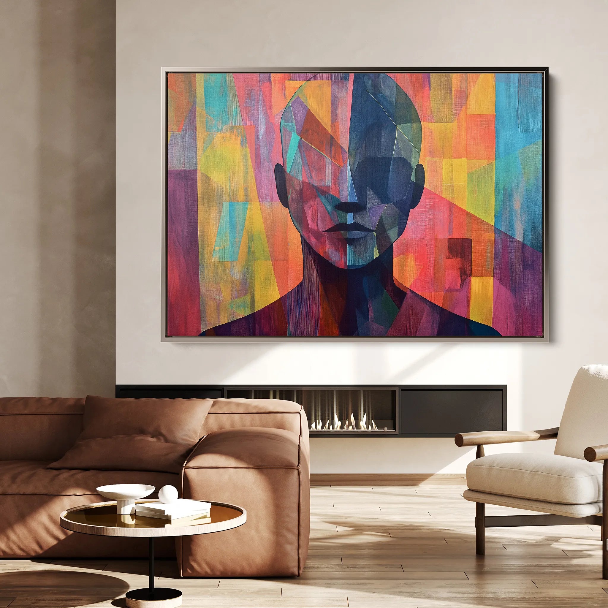 Portrait 058 Canvas Art 18" x 24" / 45 x 60 cm / Black