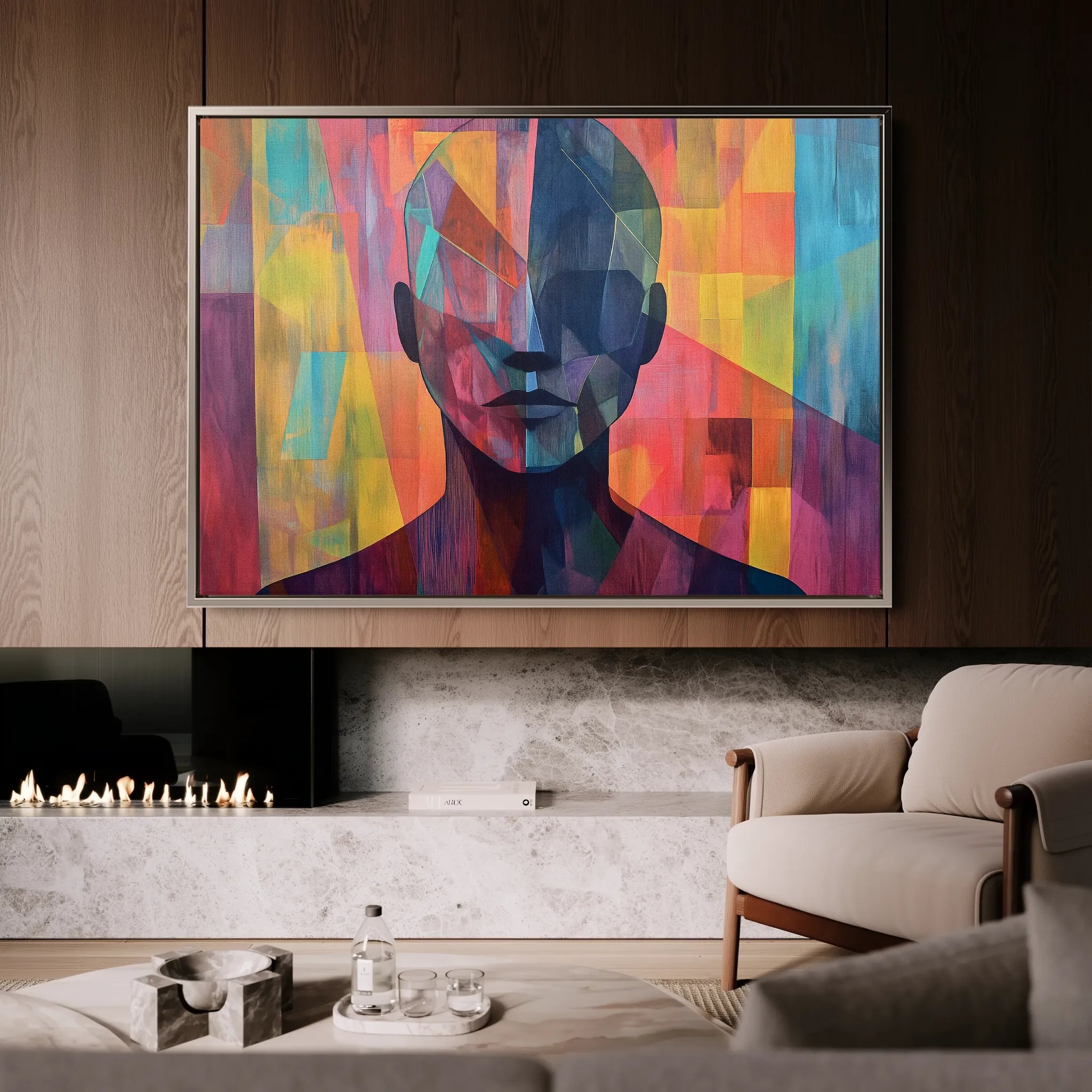 Portrait 058 Canvas Art 18" x 24" / 45 x 60 cm / Black