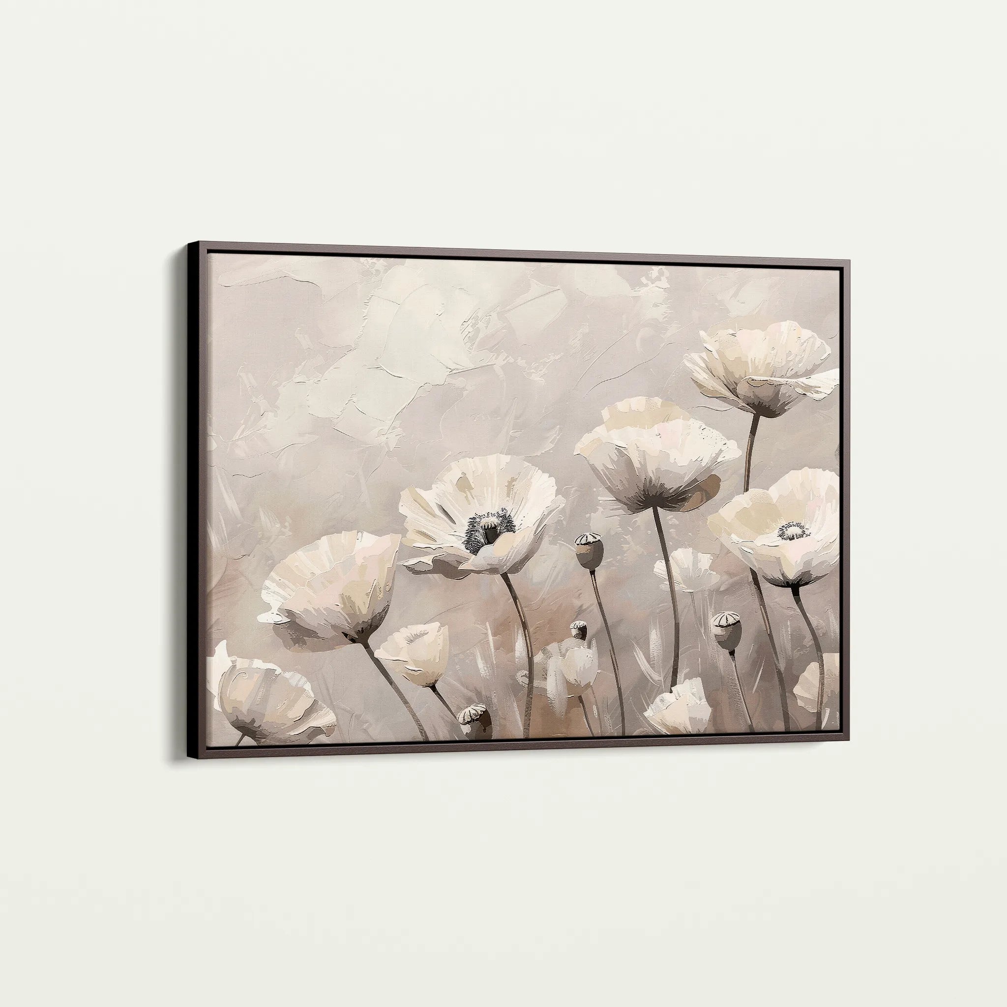 Floral 059 Canvas Art 18" x 24" / 45 x 60 cm / Black