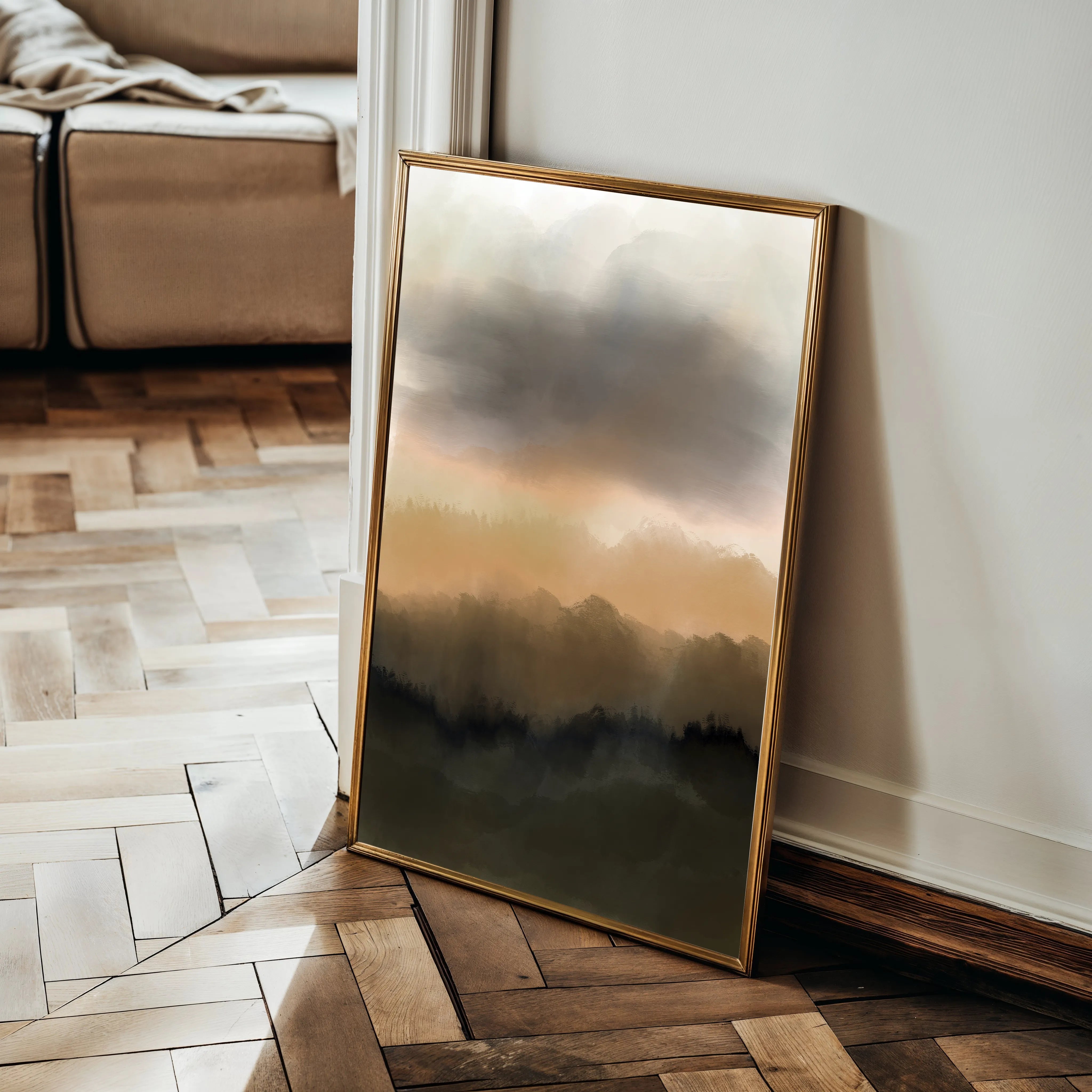 Landscape 059 Canvas Art 18" x 24" / 45 x 60 cm / Black