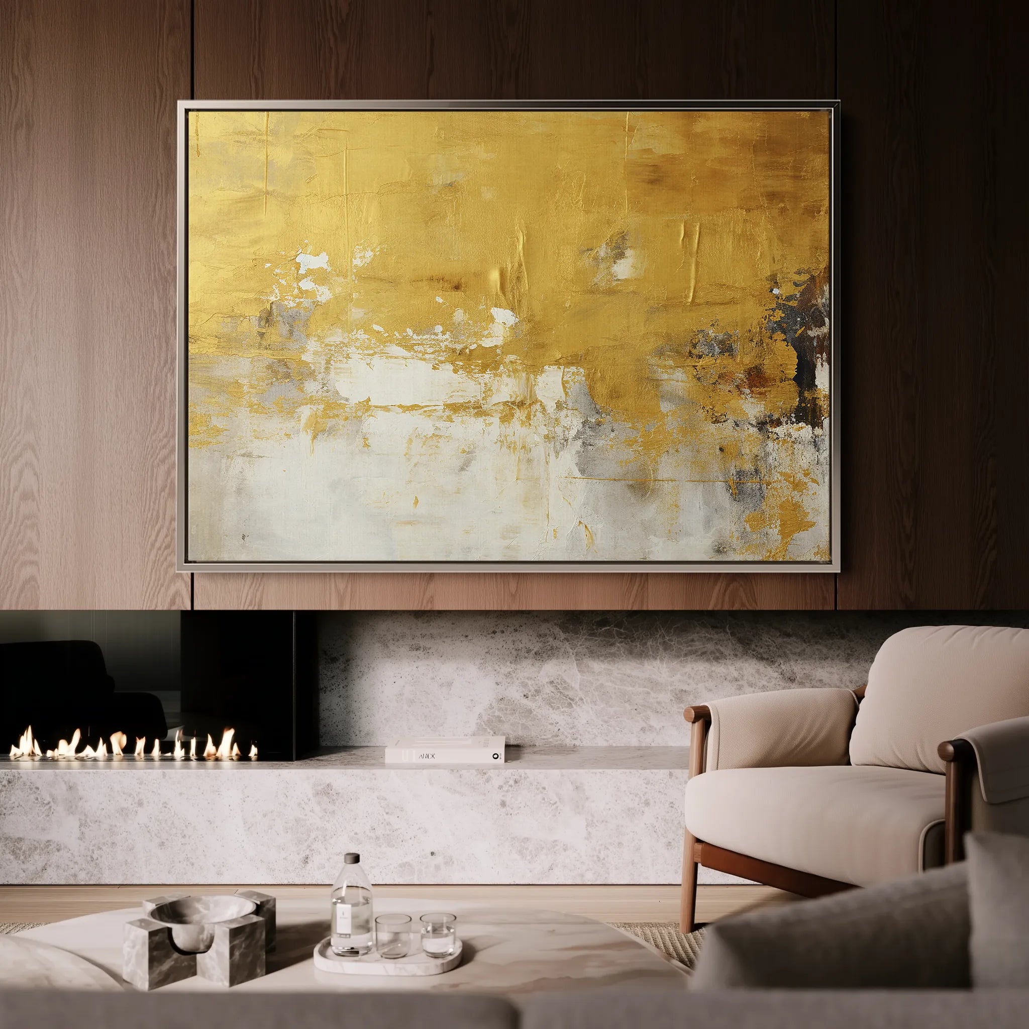Abstract 060 Canvas Art 18" x 24" / 45 x 60 cm / Black