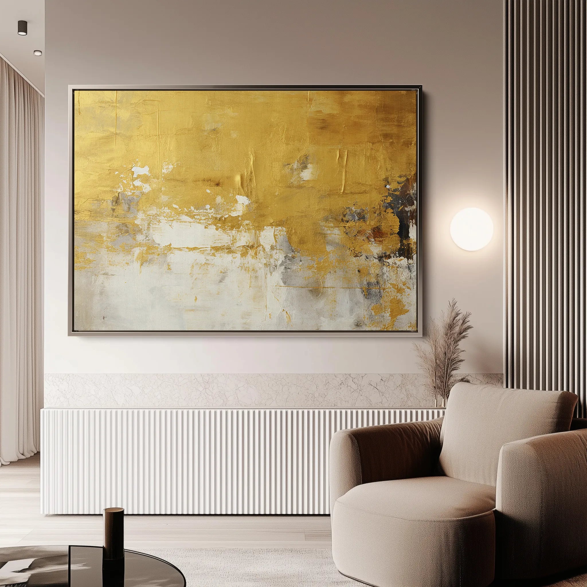 Abstract 060 Canvas Art 18" x 24" / 45 x 60 cm / Black