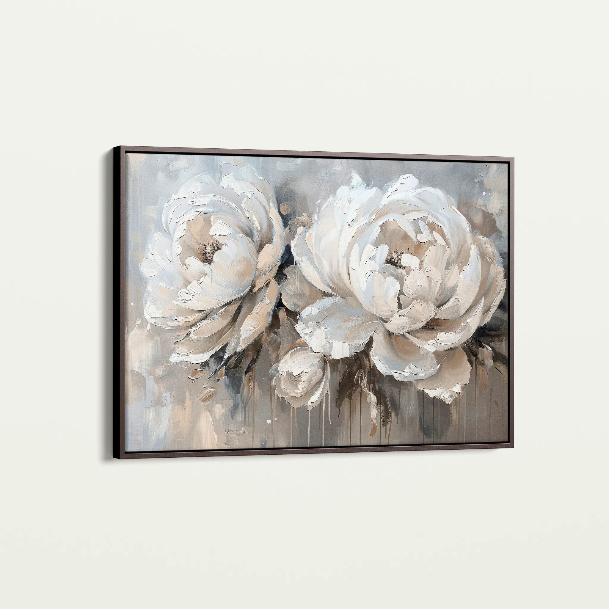 Floral 060 Canvas Art 18" x 24" / 45 x 60 cm / Black