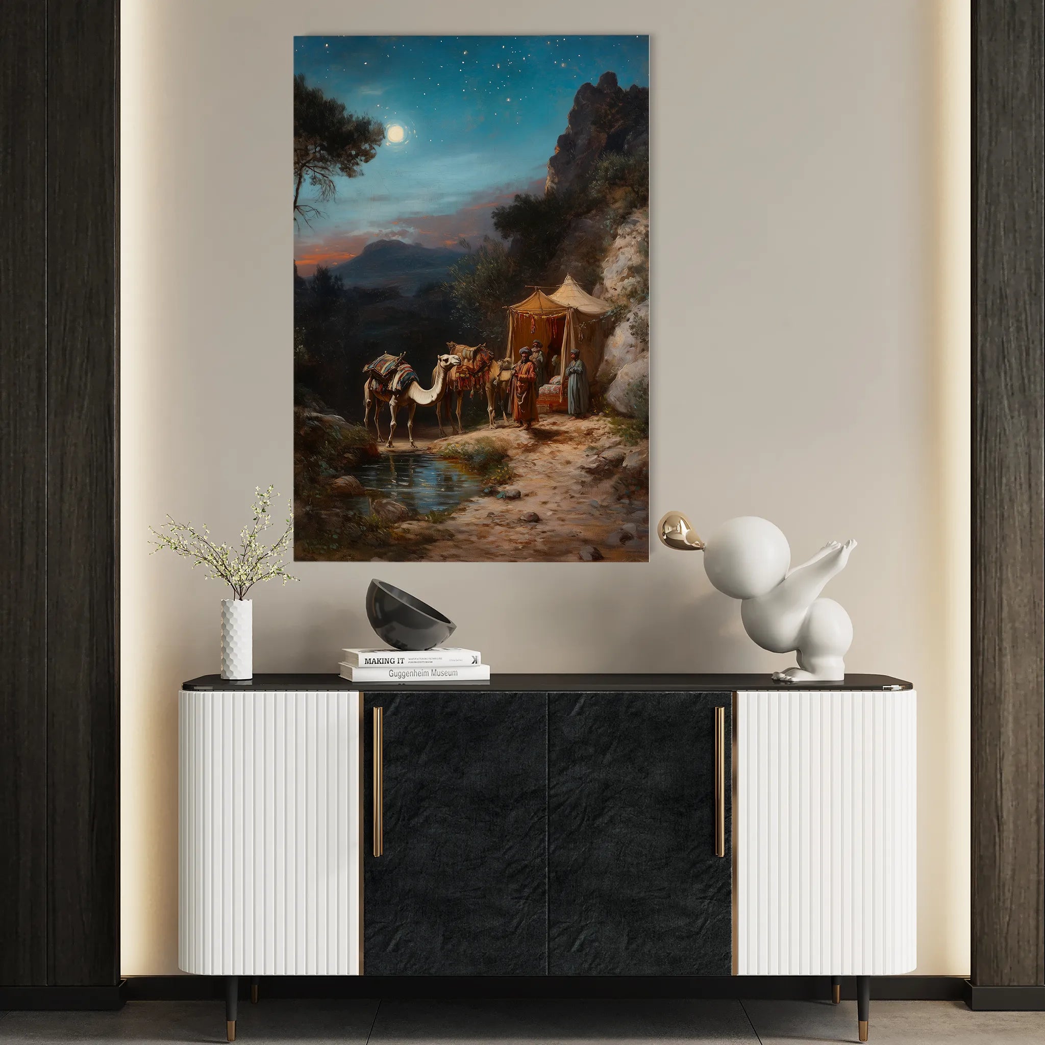 Orientalist 060 Canvas Art 18" x 24" / 45 x 60 cm / Black