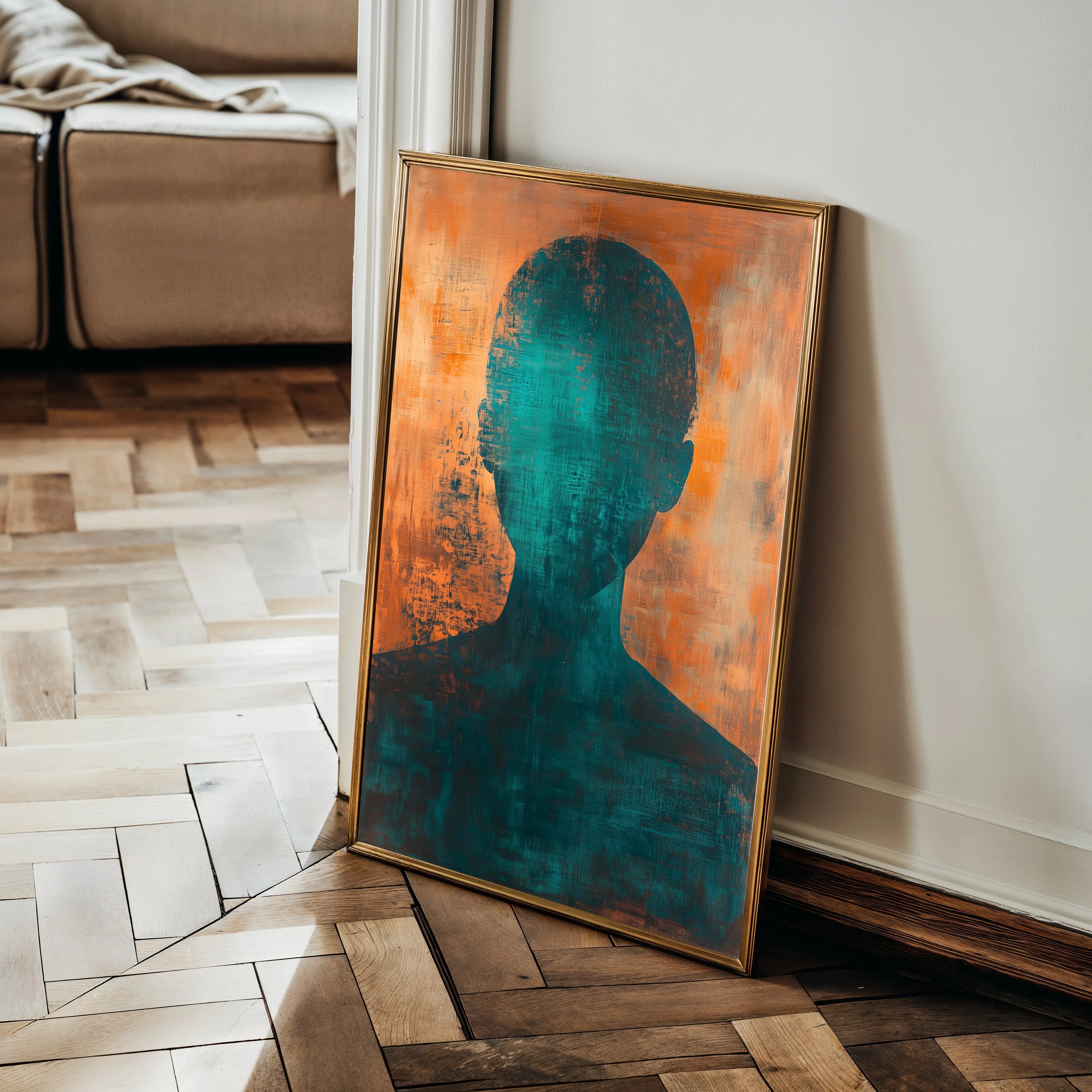 Portrait 060 Canvas Art 18" x 24" / 45 x 60 cm / Black