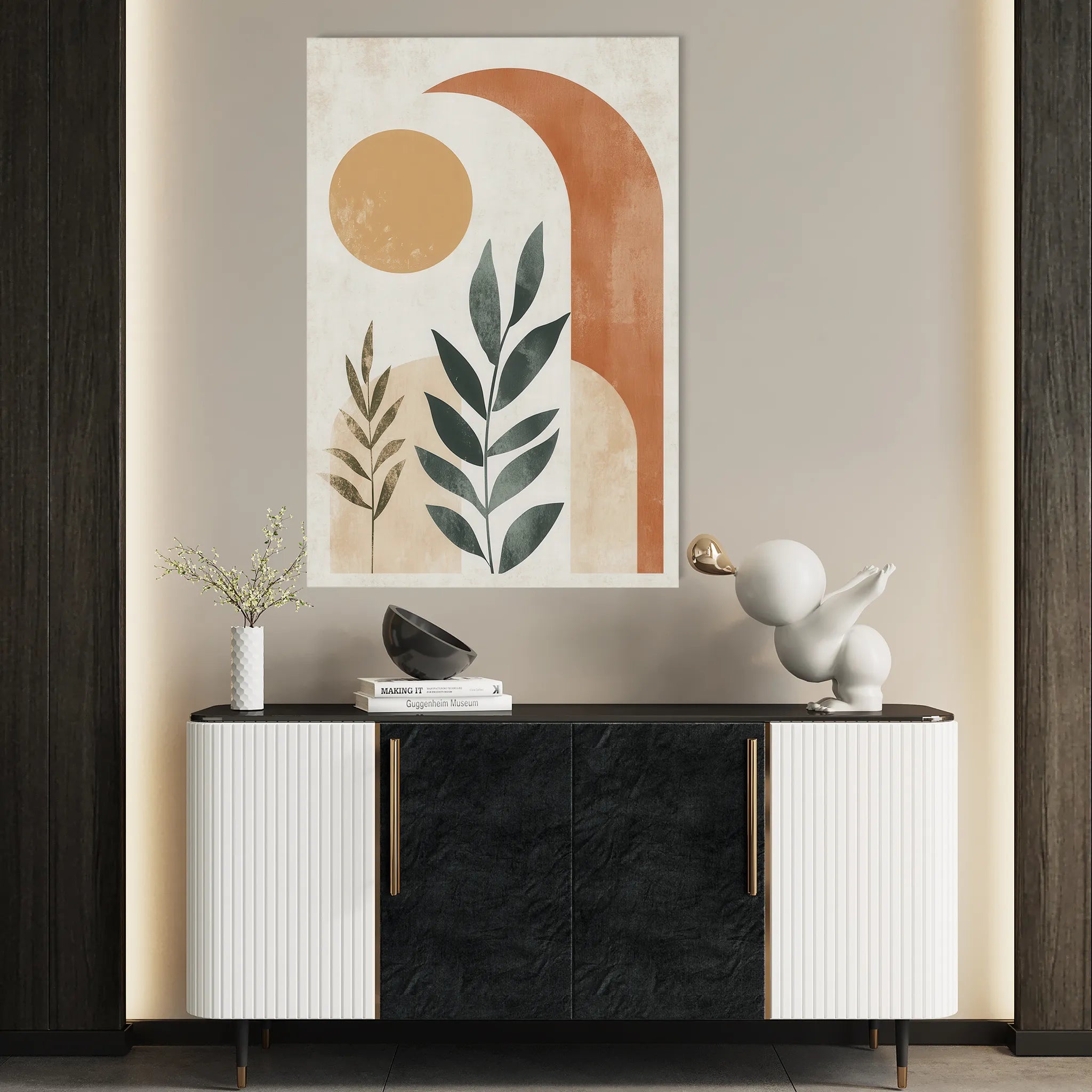Boho 061 Canvas Art 18" x 24" / 45 x 60 cm / Black