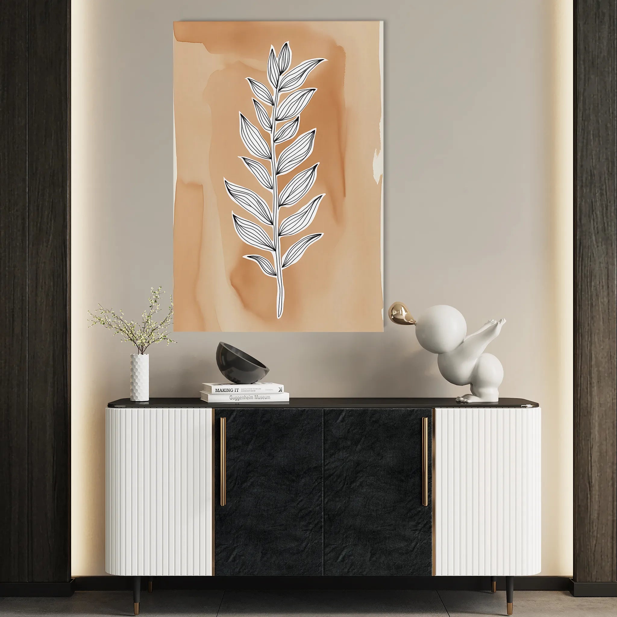 Boho 062 Canvas Art 18" x 24" / 45 x 60 cm / Black