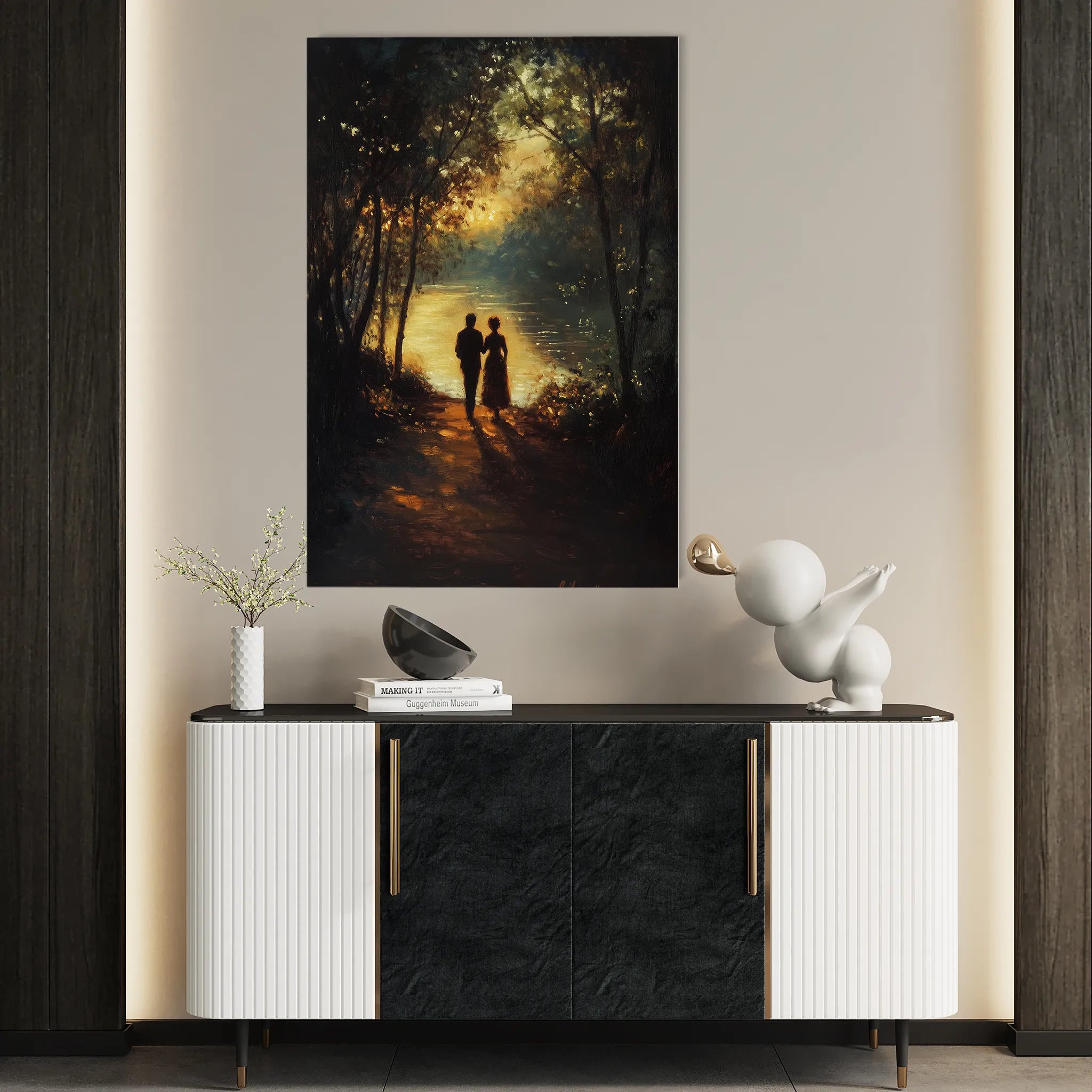 Classic 062 Canvas Art 18" x 24" / 45 x 60 cm / Black