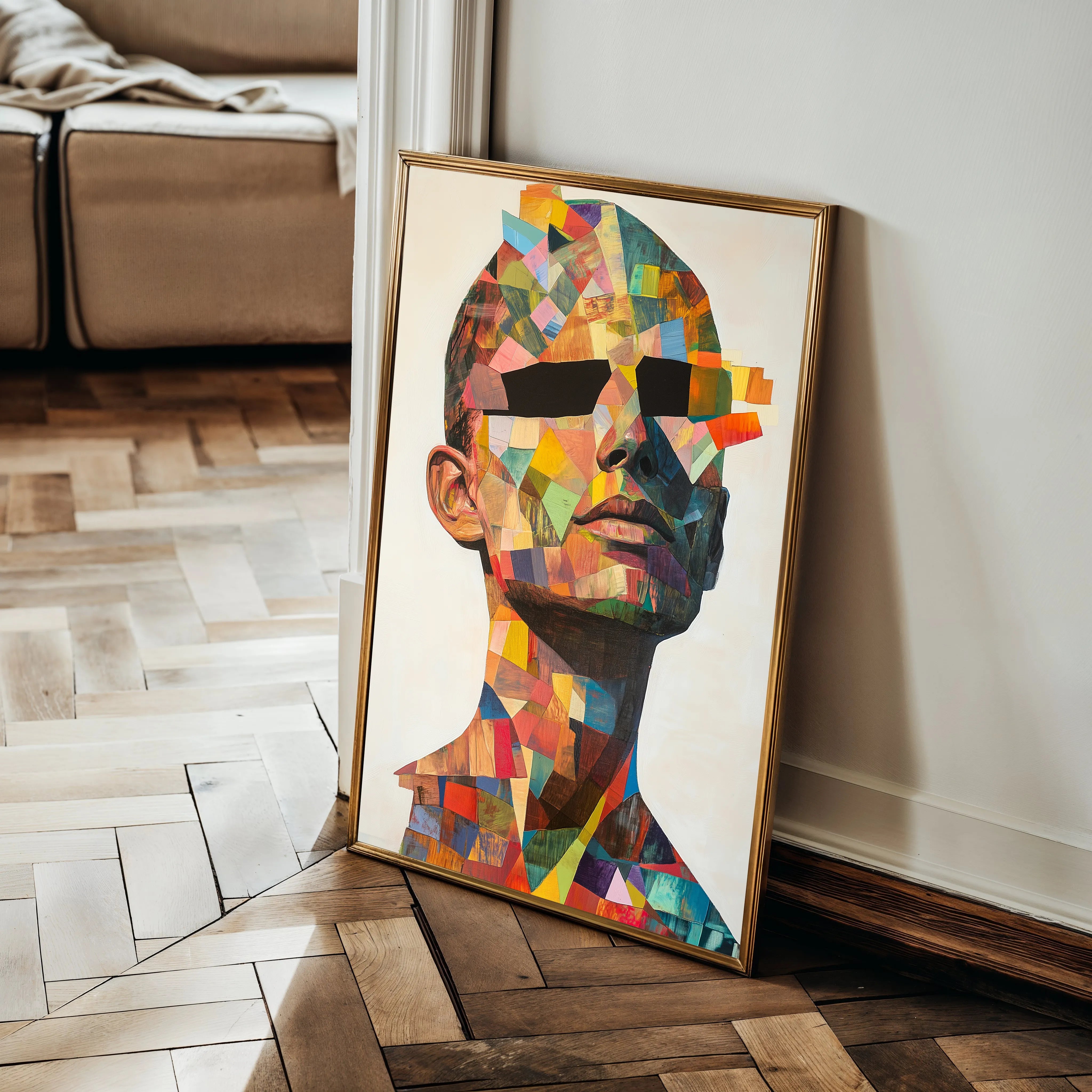 Portrait 062 Canvas Art 18" x 24" / 45 x 60 cm / Black
