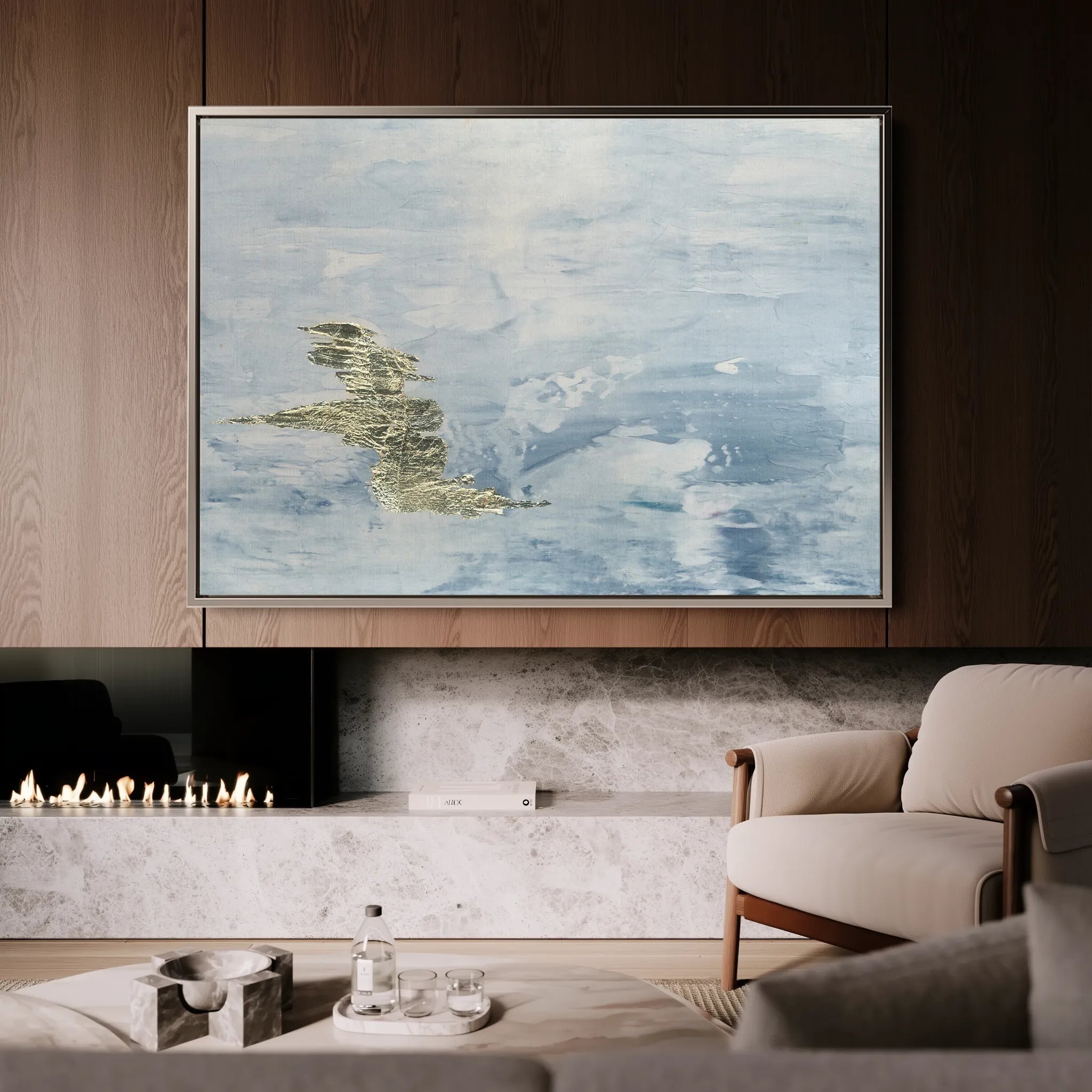 Abstract 063 Canvas Art 18" x 24" / 45 x 60 cm / Black