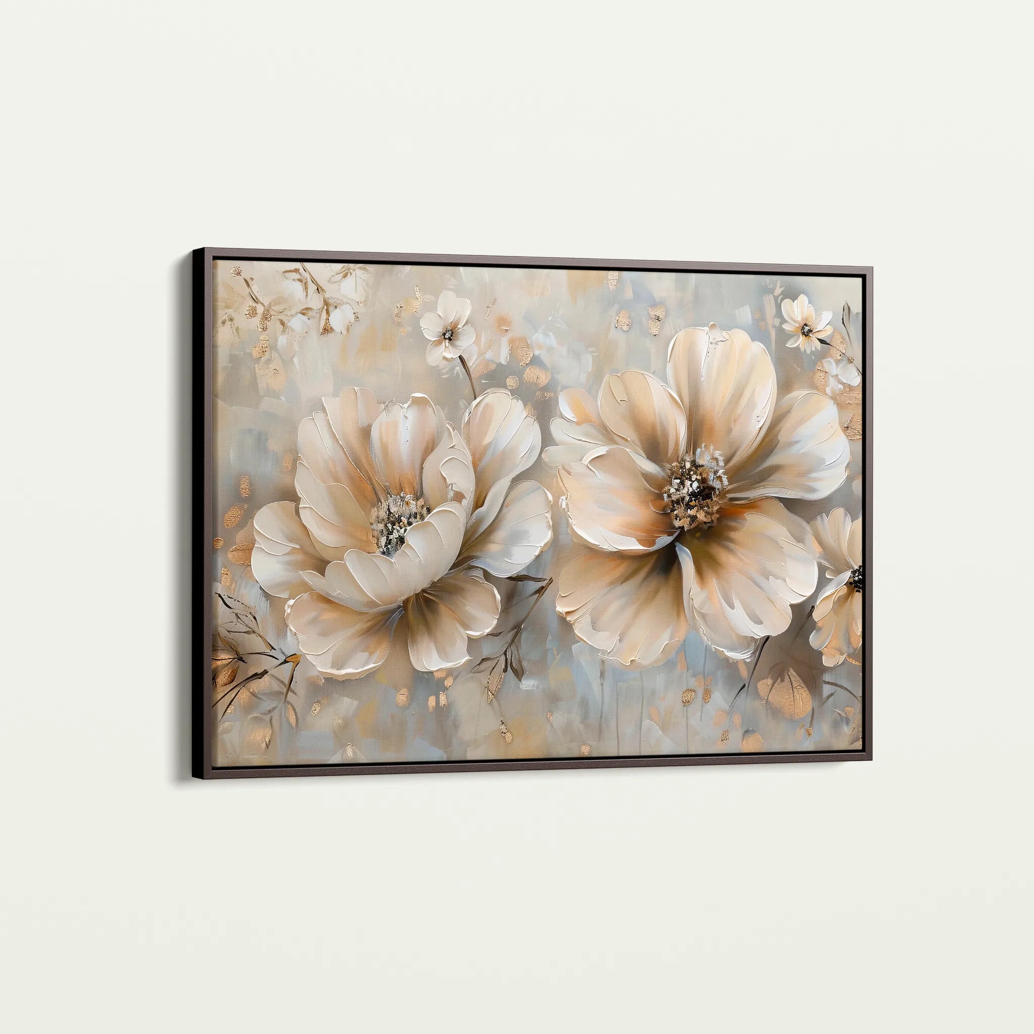 Floral 063 Canvas Art 18" x 24" / 45 x 60 cm / Black
