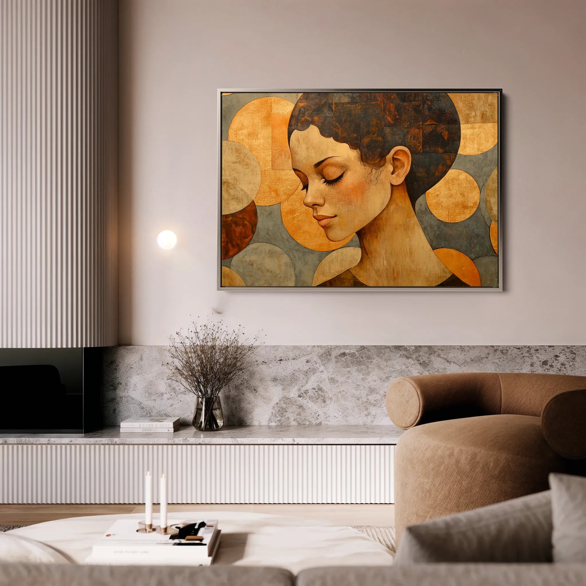 Portrait 063 Canvas Art 18" x 24" / 45 x 60 cm / Black