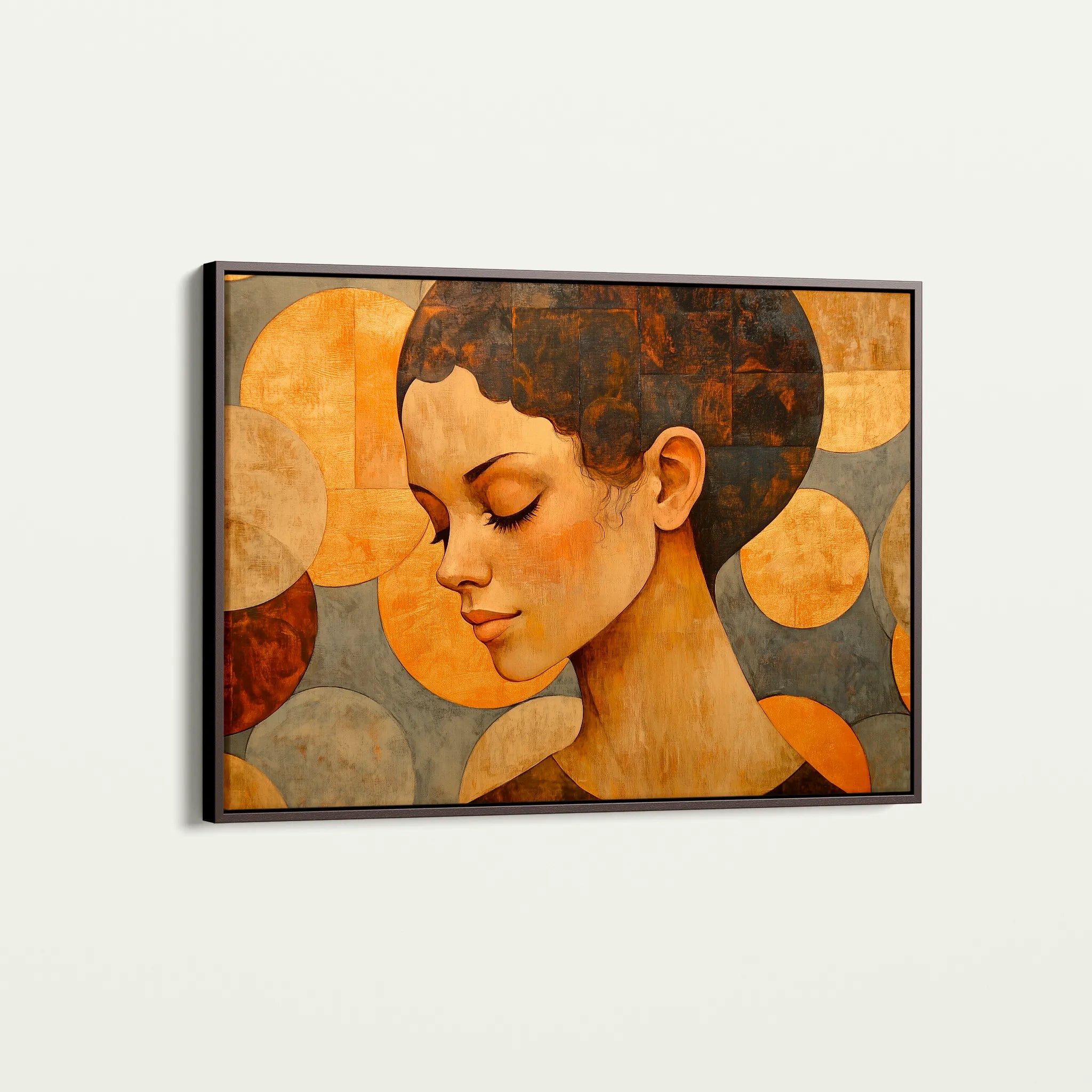 Portrait 063 Canvas Art 18" x 24" / 45 x 60 cm / Black