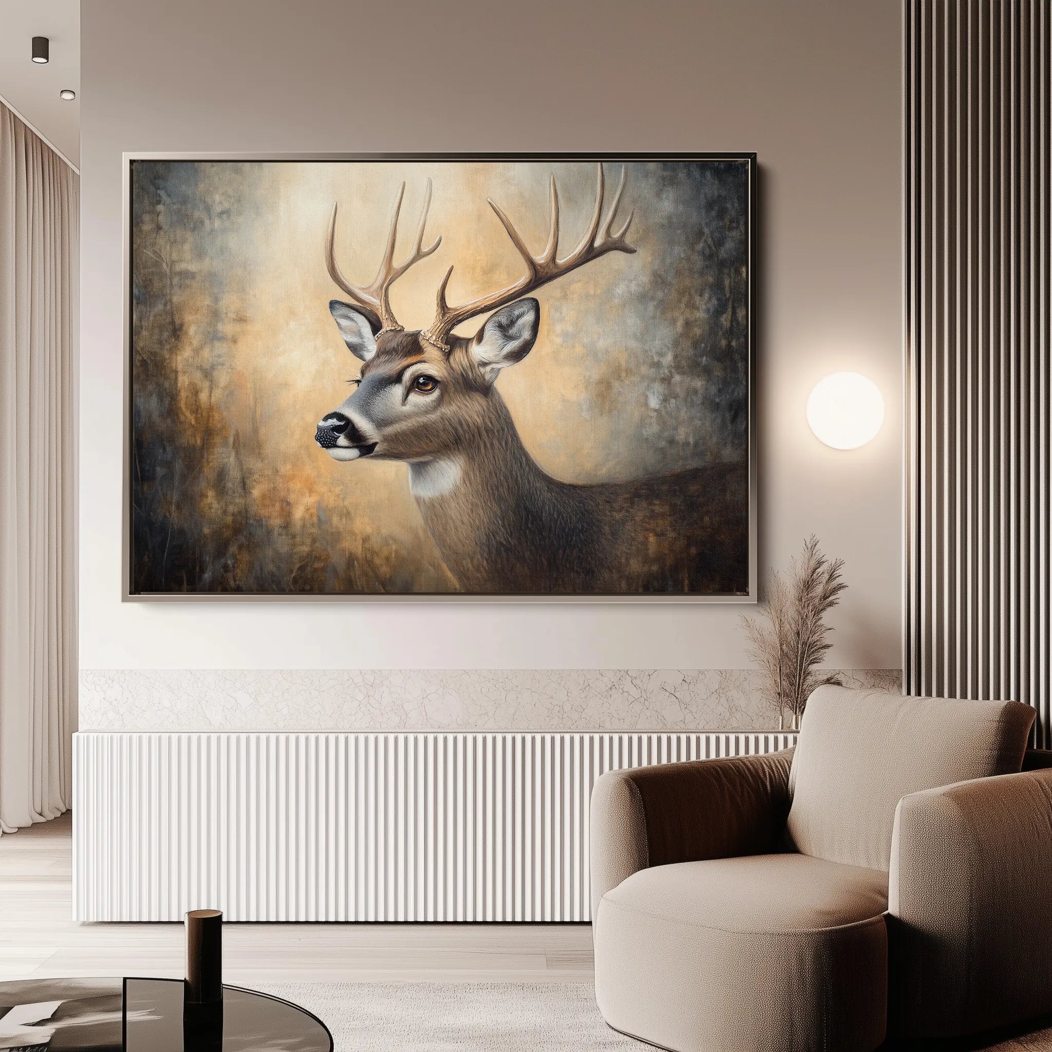 Animals 064 Canvas Art 18" x 24" / 45 x 60 cm / Black