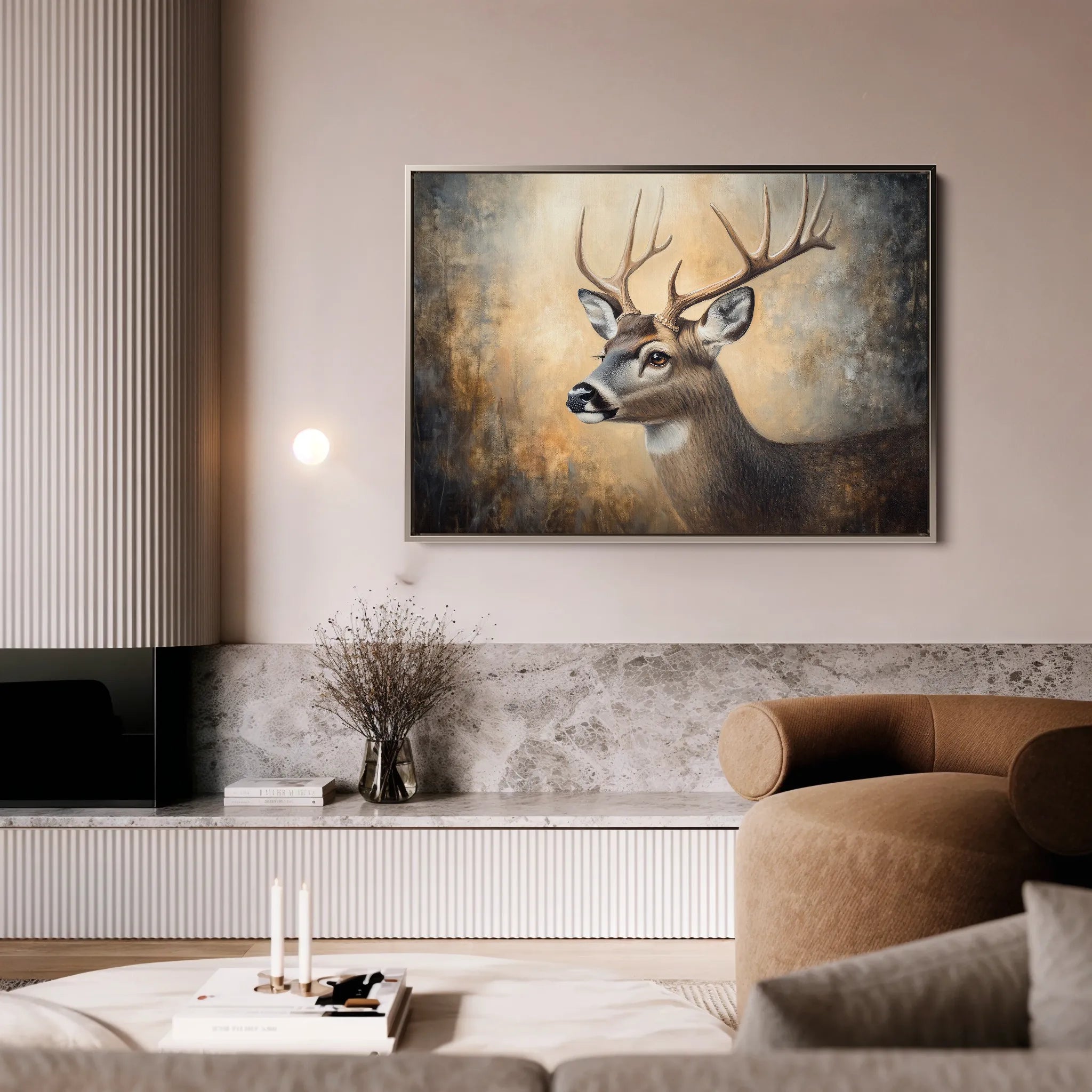 Animals 064 Canvas Art 18" x 24" / 45 x 60 cm / Black