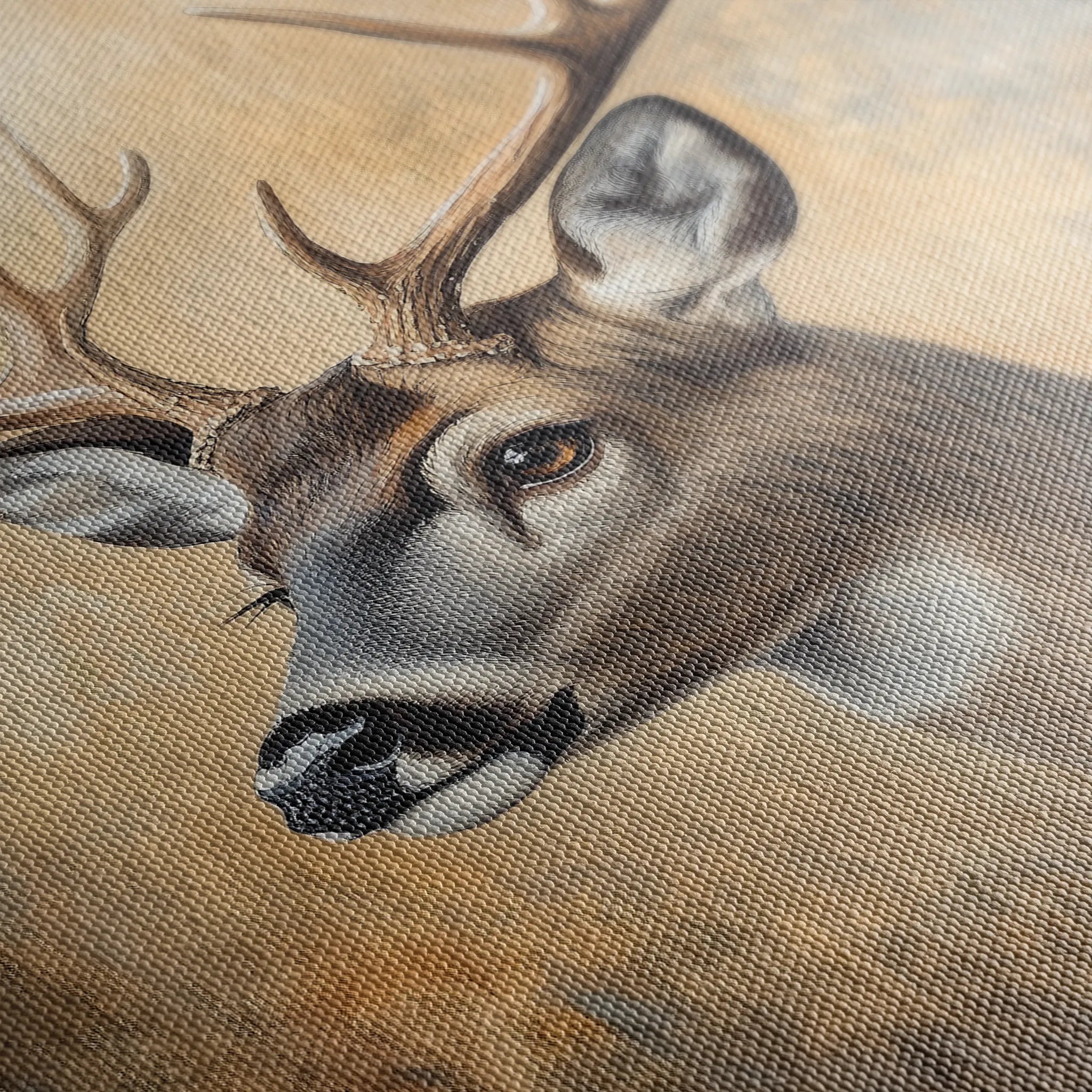Animals 064 Canvas Art 18" x 24" / 45 x 60 cm / Black