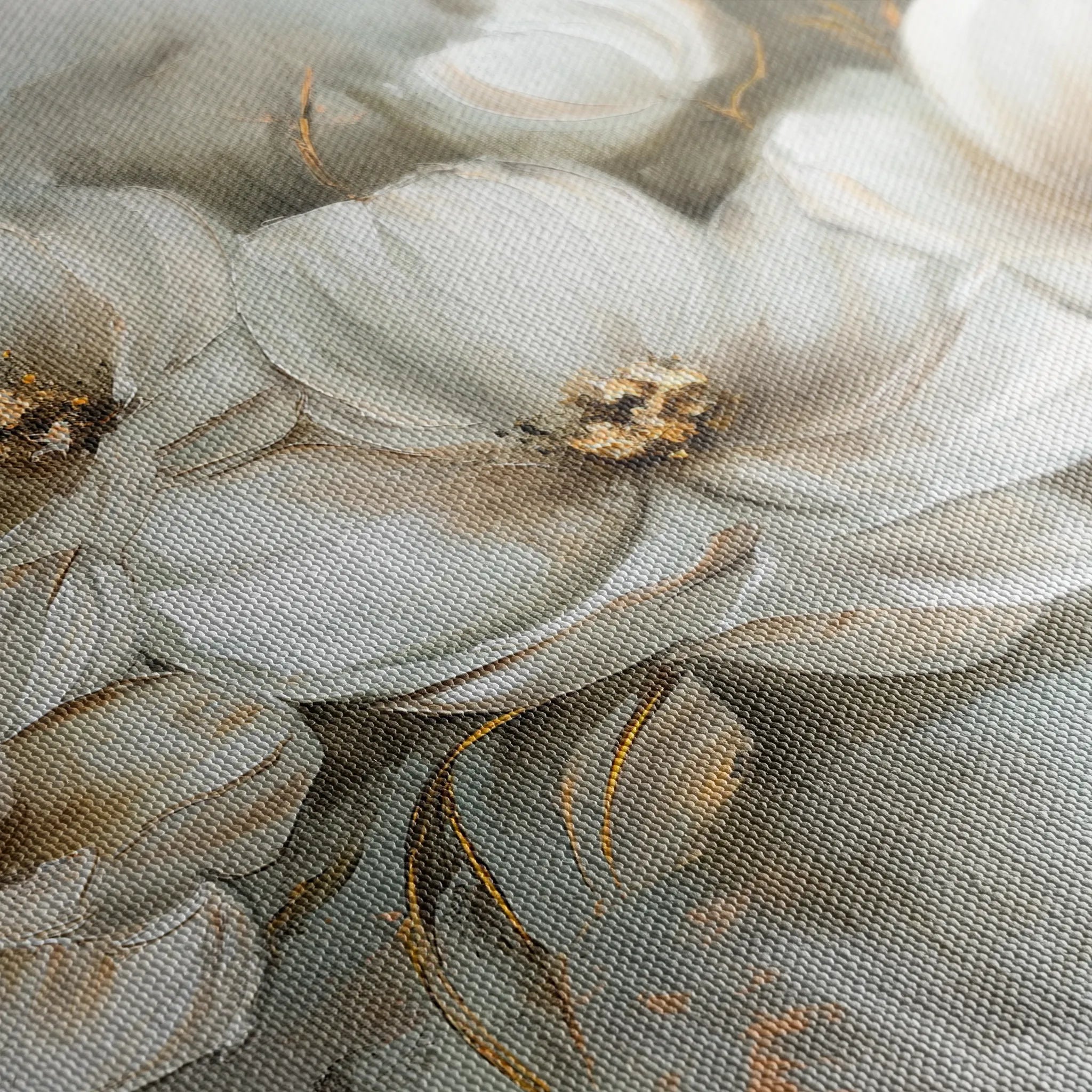 Floral 064 Canvas Art 18" x 24" / 45 x 60 cm / Black