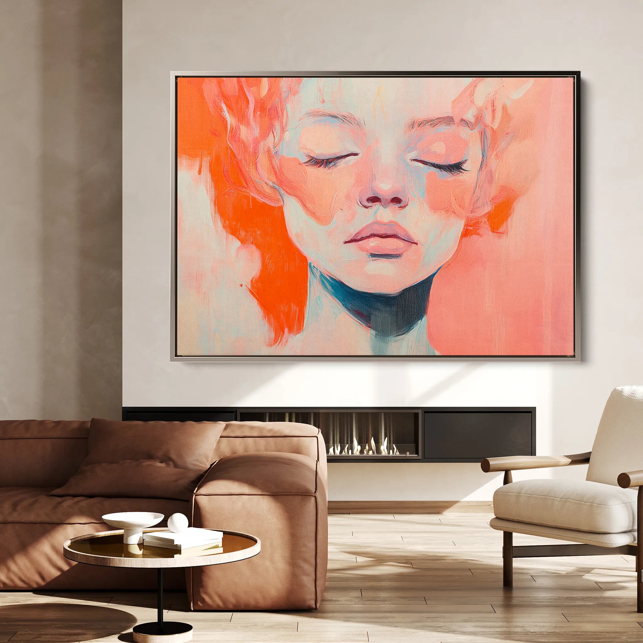 Portrait 064 Canvas Art 18" x 24" / 45 x 60 cm / Black