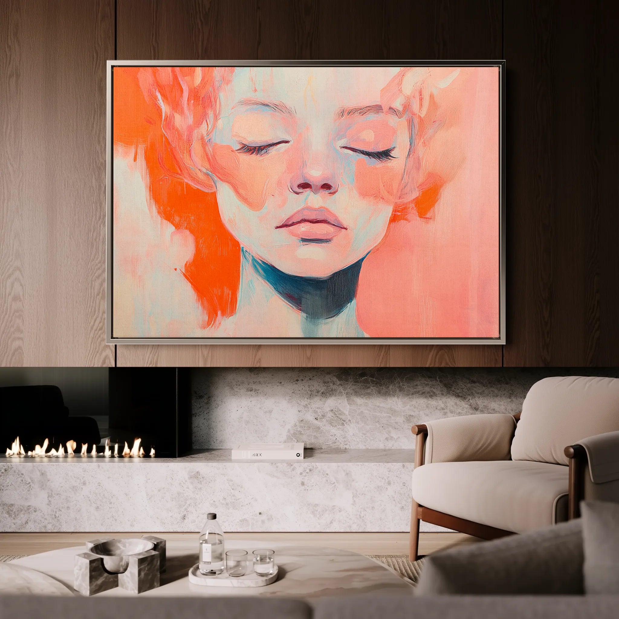 Portrait 064 Canvas Art 18" x 24" / 45 x 60 cm / Black