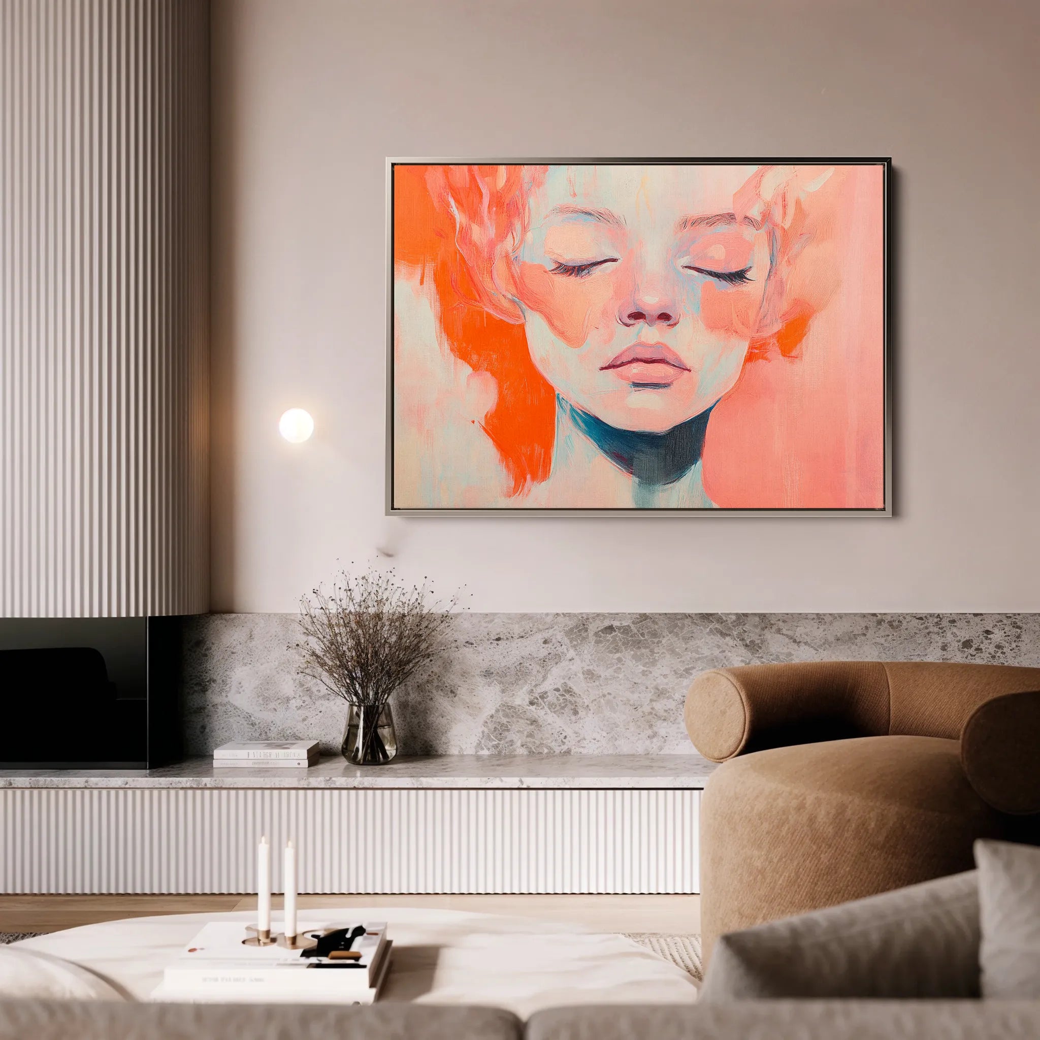 Portrait 064 Canvas Art 18" x 24" / 45 x 60 cm / Black