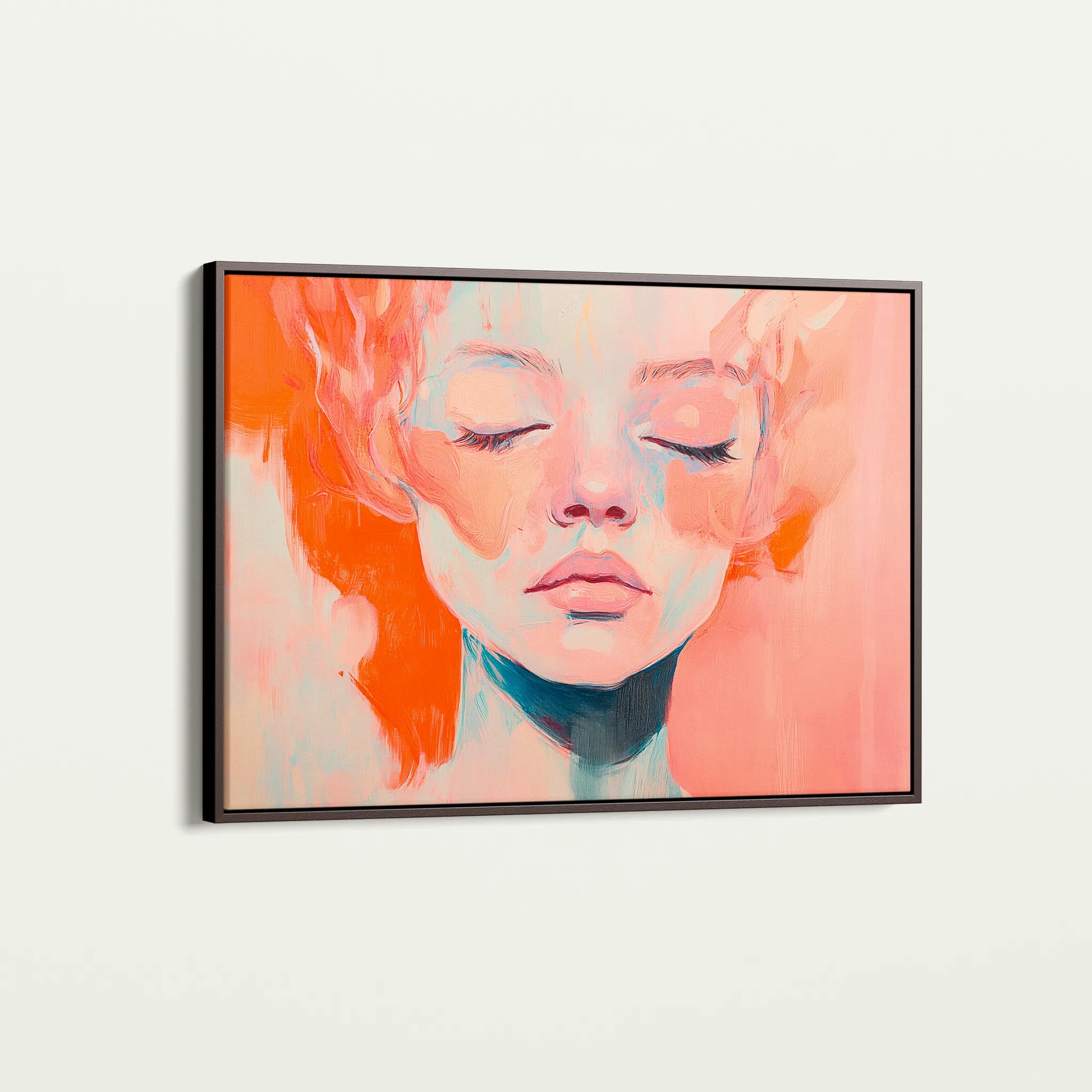 Portrait 064 Canvas Art 18" x 24" / 45 x 60 cm / Black