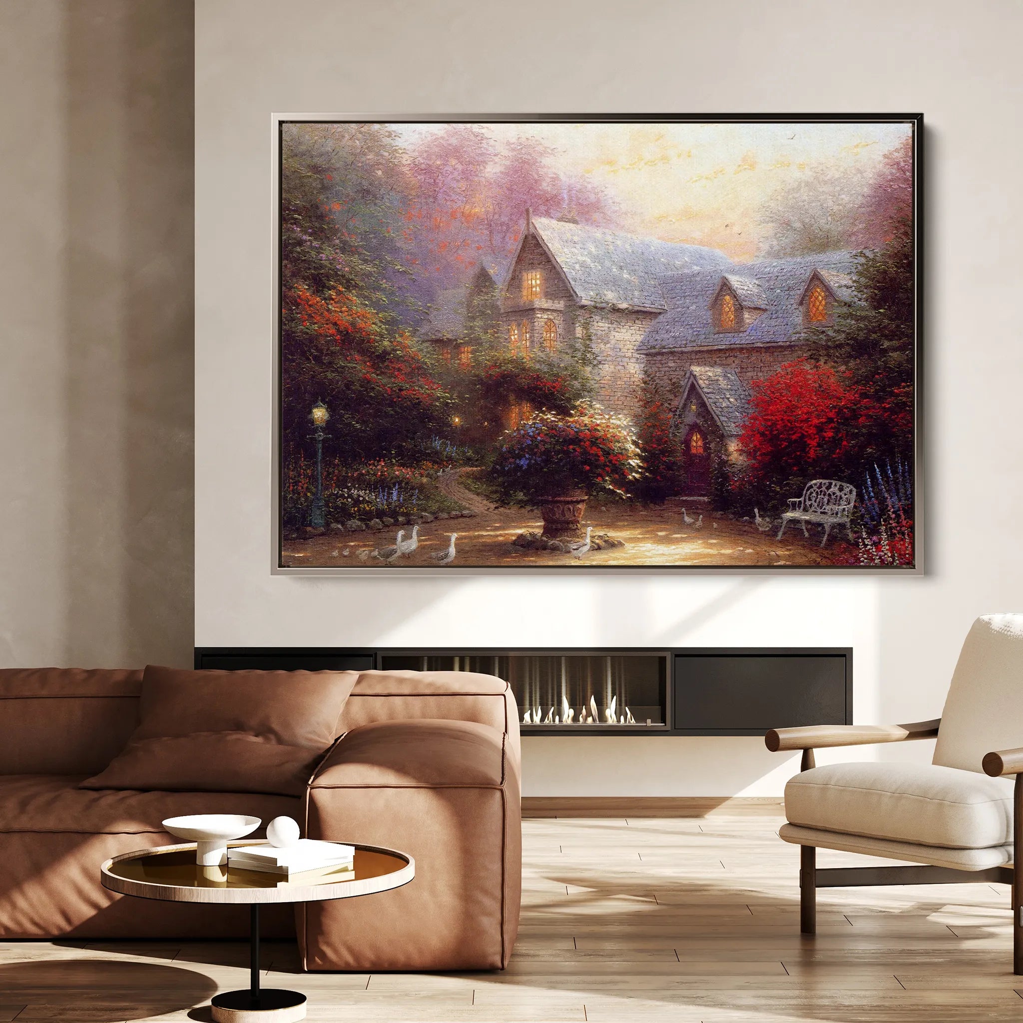 Landscape 065 Canvas Art 18" x 24" / 45 x 60 cm / Black