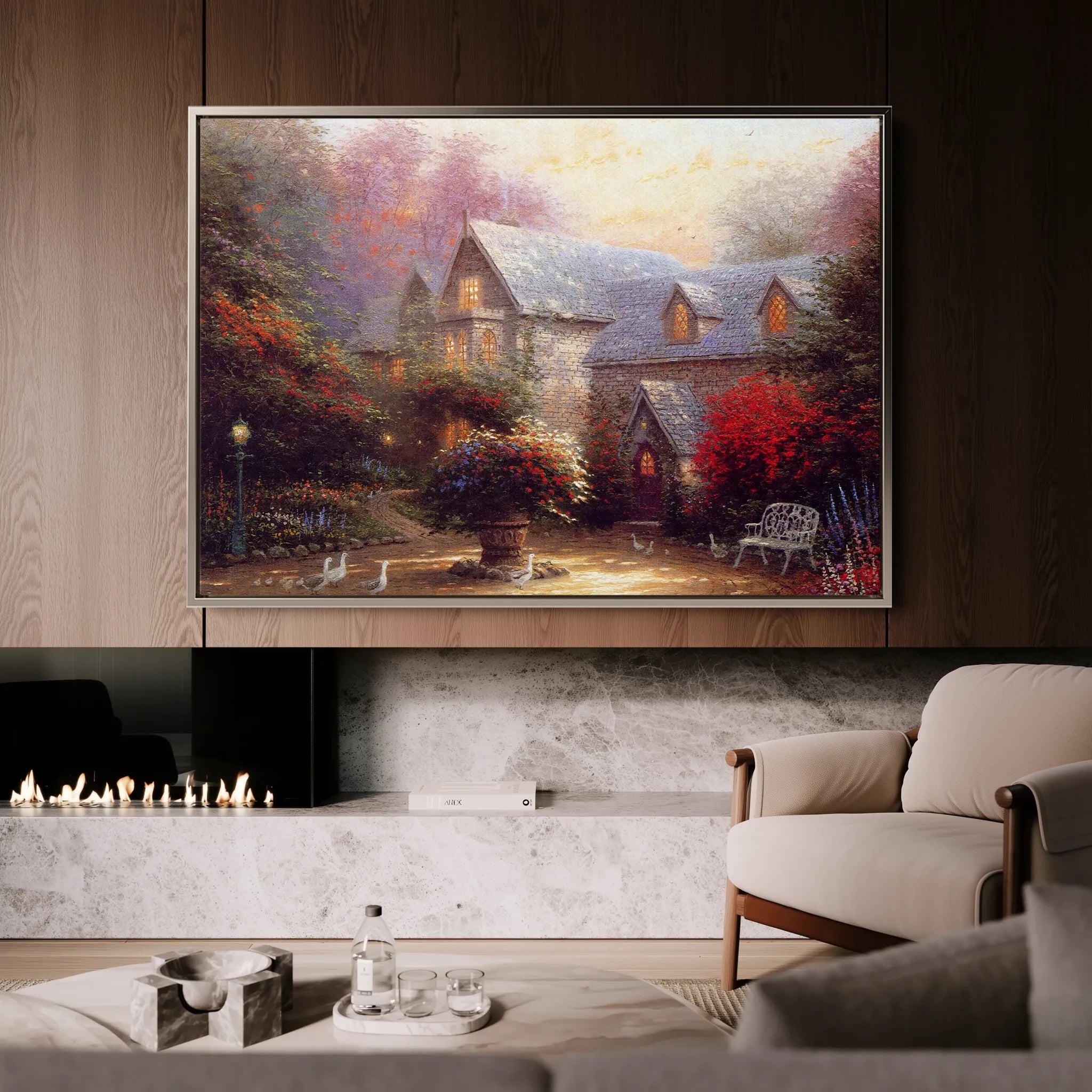 Landscape 065 Canvas Art 18" x 24" / 45 x 60 cm / Black