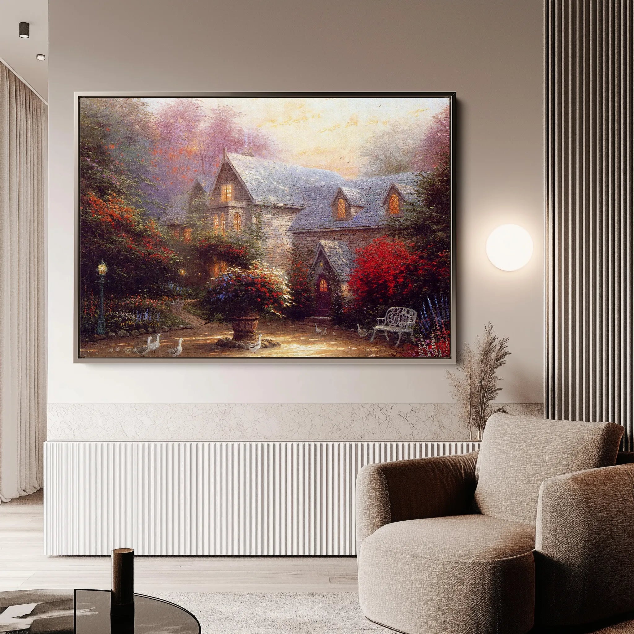 Landscape 065 Canvas Art 18" x 24" / 45 x 60 cm / Black