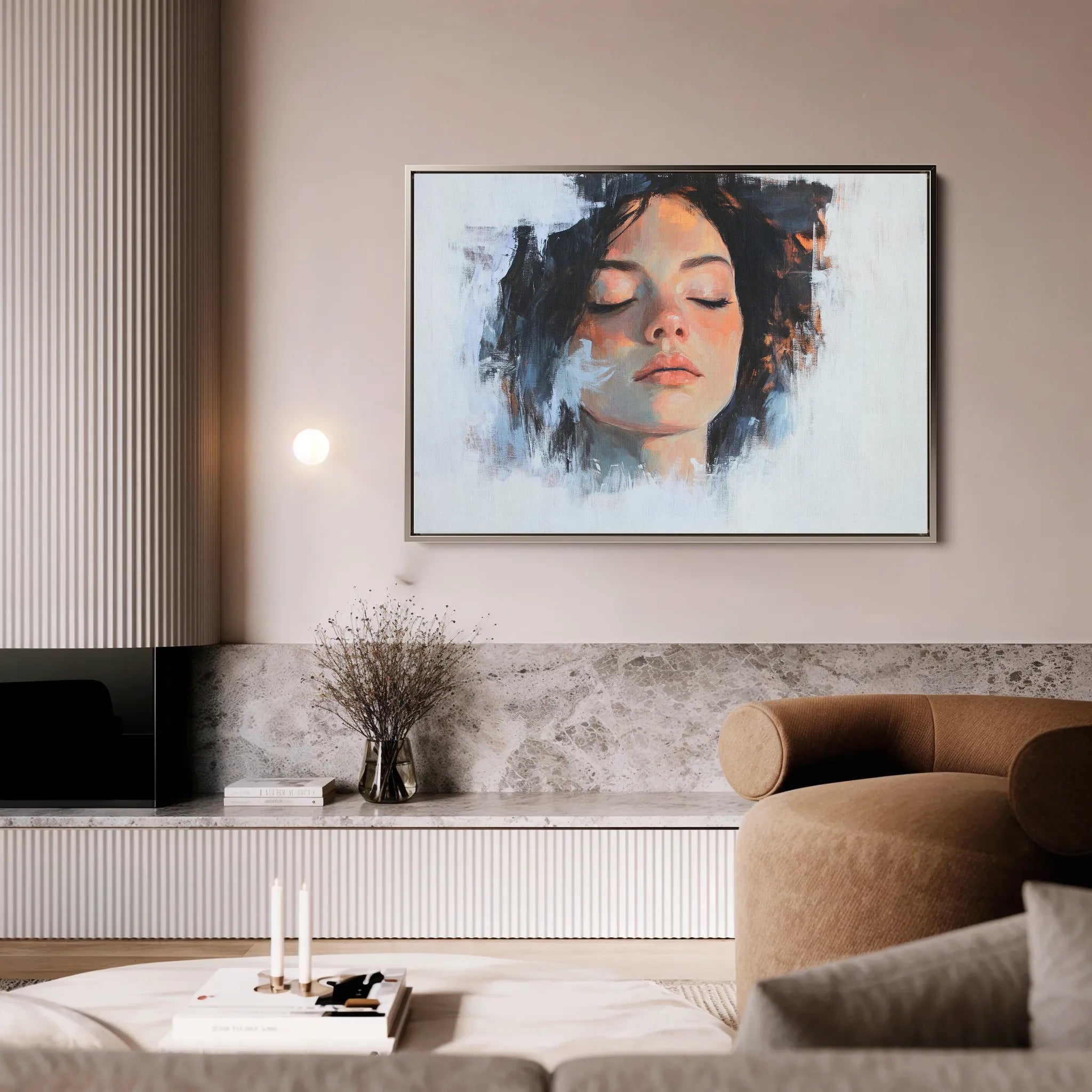 Portrait 065 Canvas Art 18" x 24" / 45 x 60 cm / Black