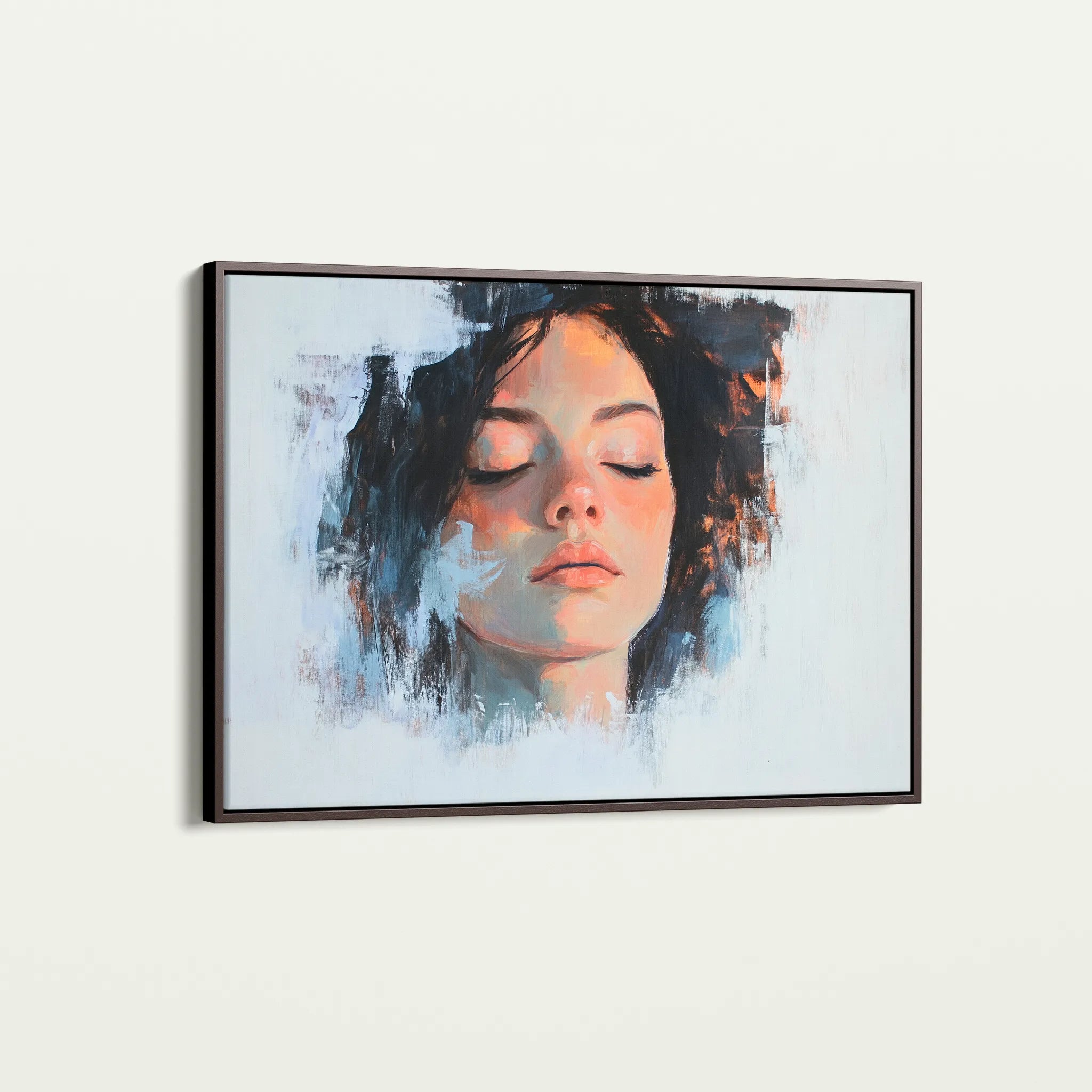 Portrait 065 Canvas Art 18" x 24" / 45 x 60 cm / Black