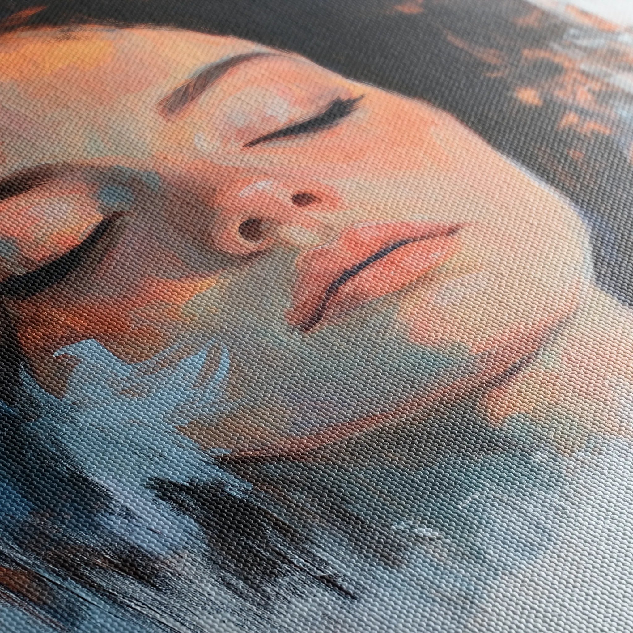Portrait 065 Canvas Art 18" x 24" / 45 x 60 cm / Black