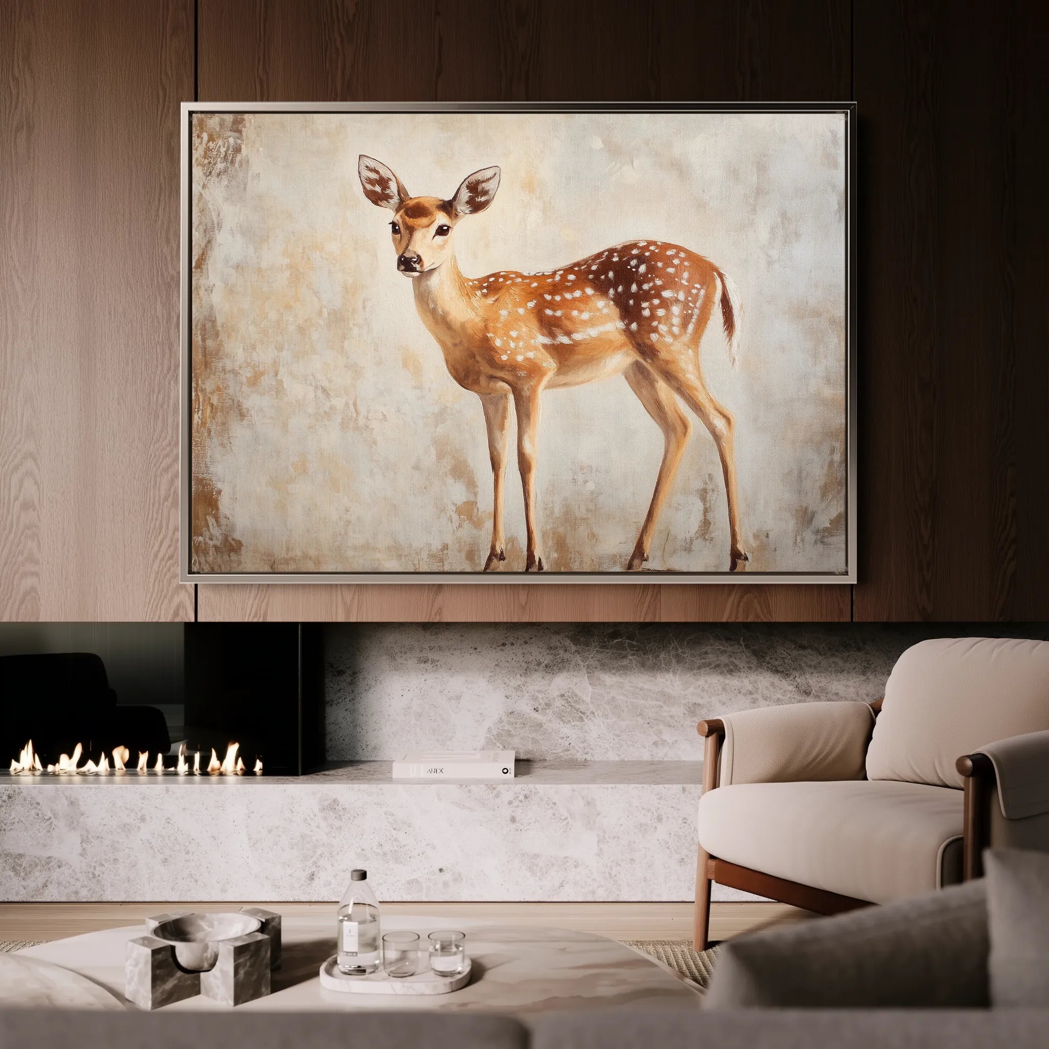 Animals 066 Canvas Art 18" x 24" / 45 x 60 cm / Black