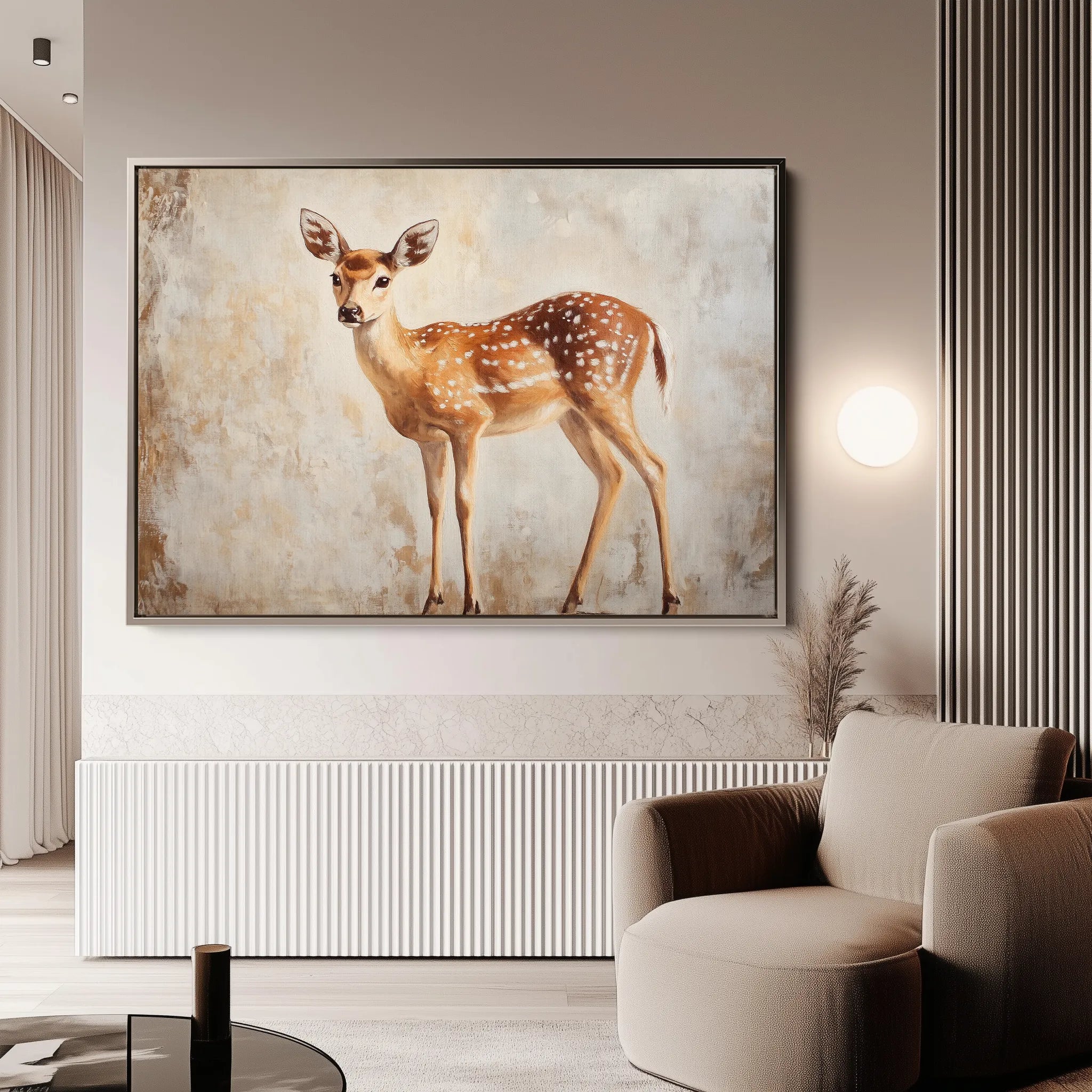 Animals 066 Canvas Art 18" x 24" / 45 x 60 cm / Black