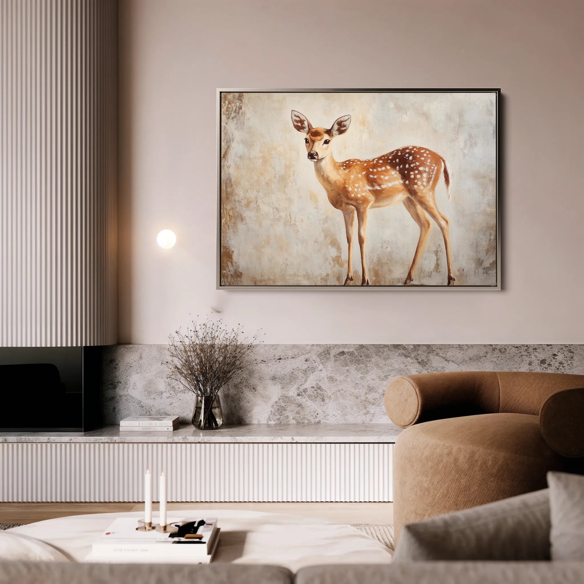 Animals 066 Canvas Art 18" x 24" / 45 x 60 cm / Black