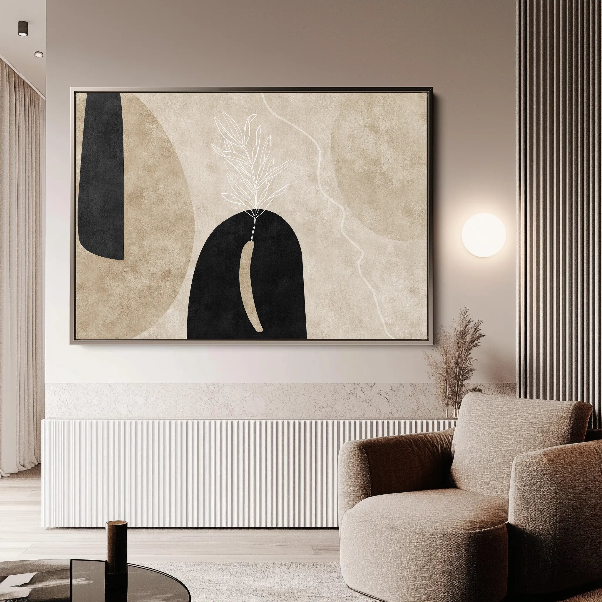 Boho 066 Canvas Art 18" x 24" / 45 x 60 cm / Black