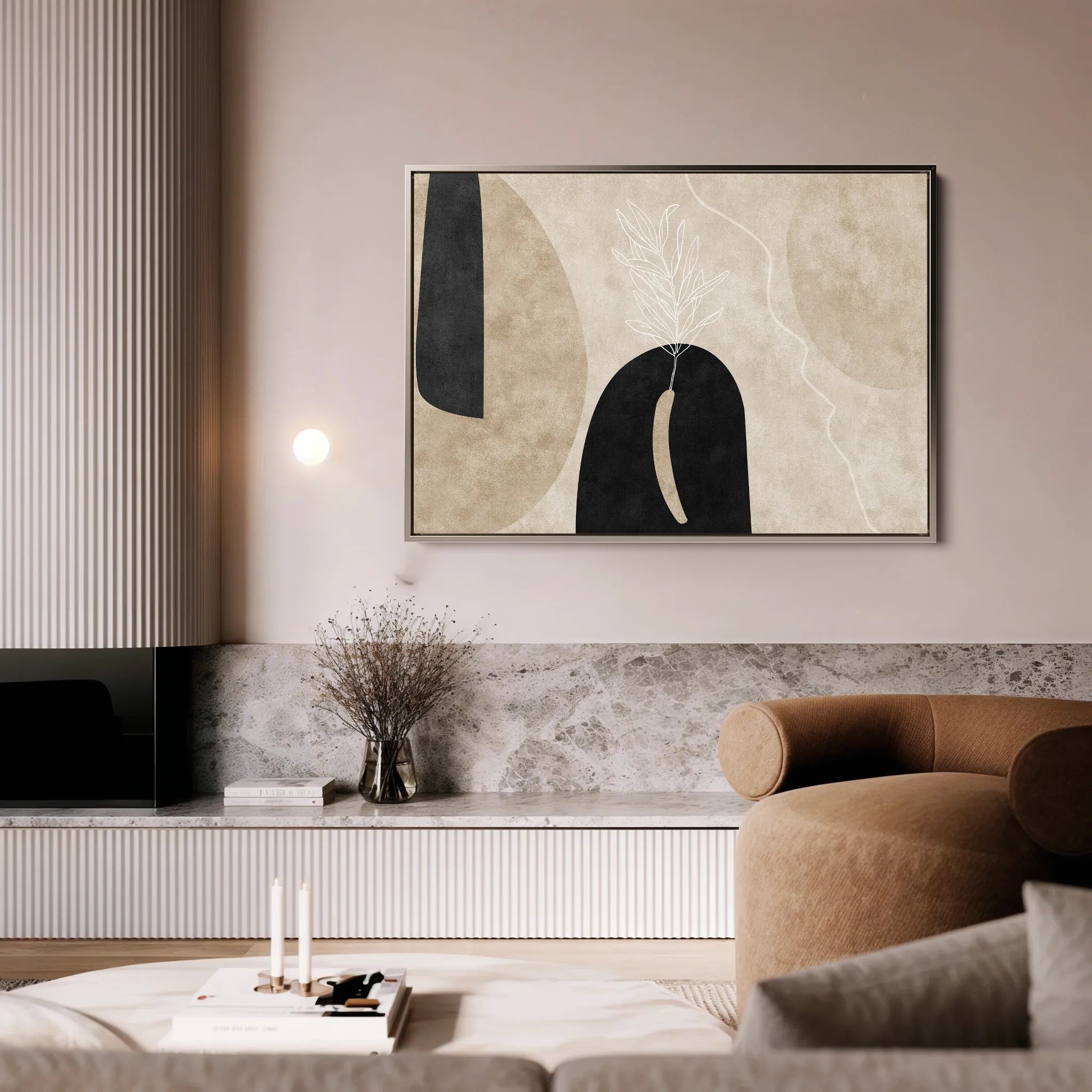 Boho 066 Canvas Art 18" x 24" / 45 x 60 cm / Black