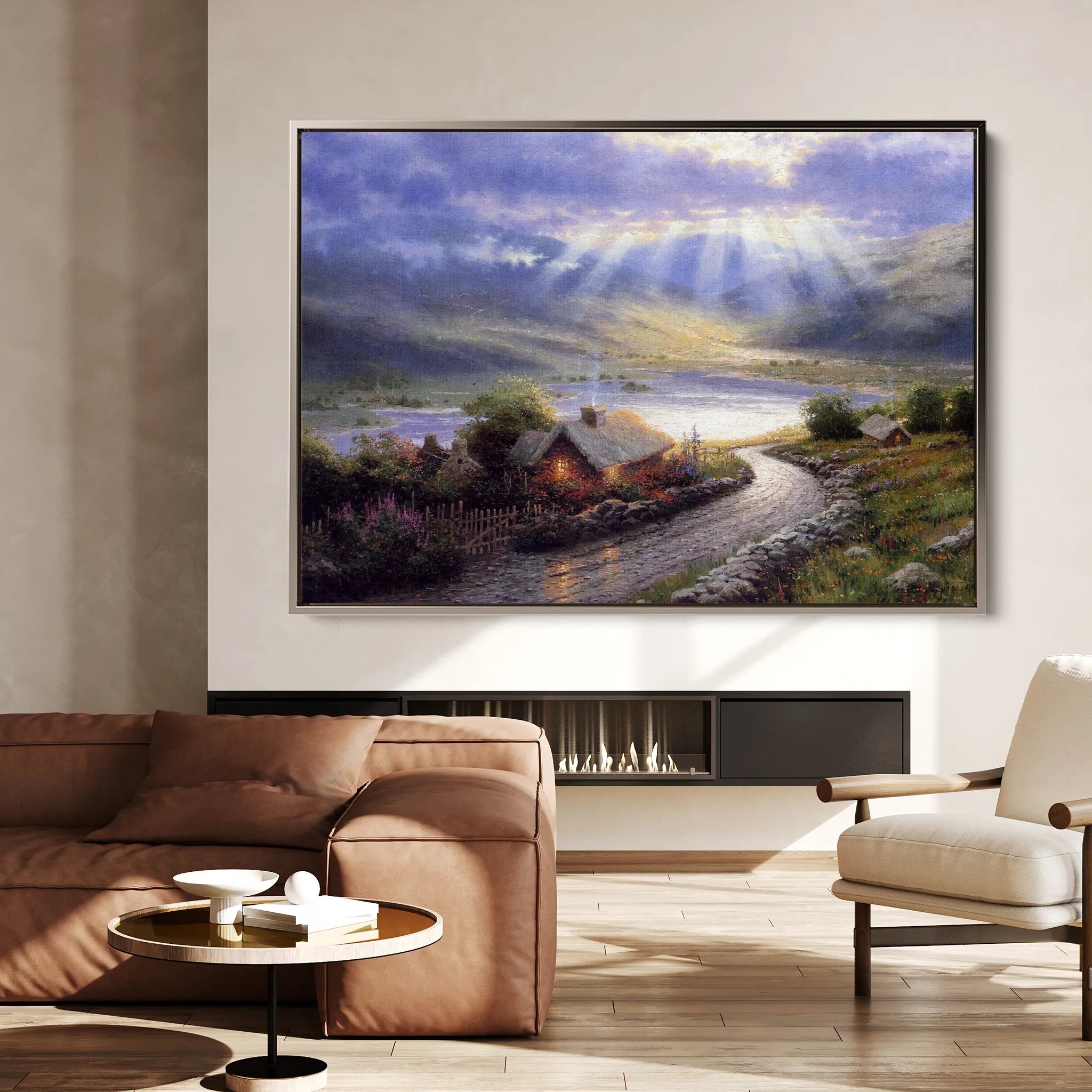 Landscape 066 Canvas Art 18" x 24" / 45 x 60 cm / Black