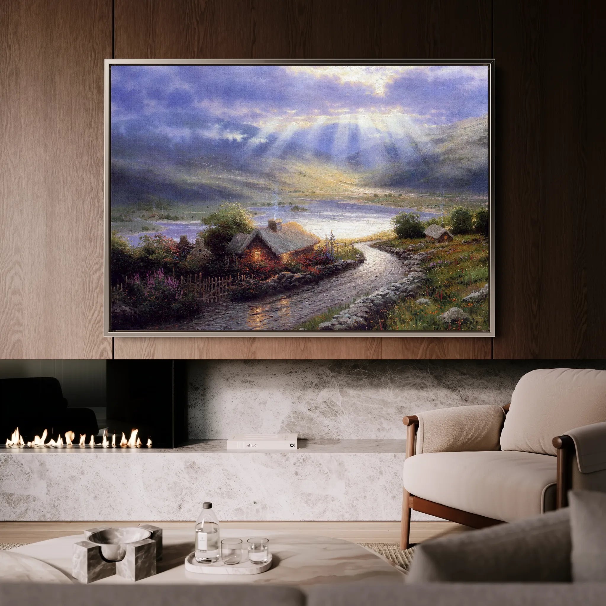 Landscape 066 Canvas Art 18" x 24" / 45 x 60 cm / Black