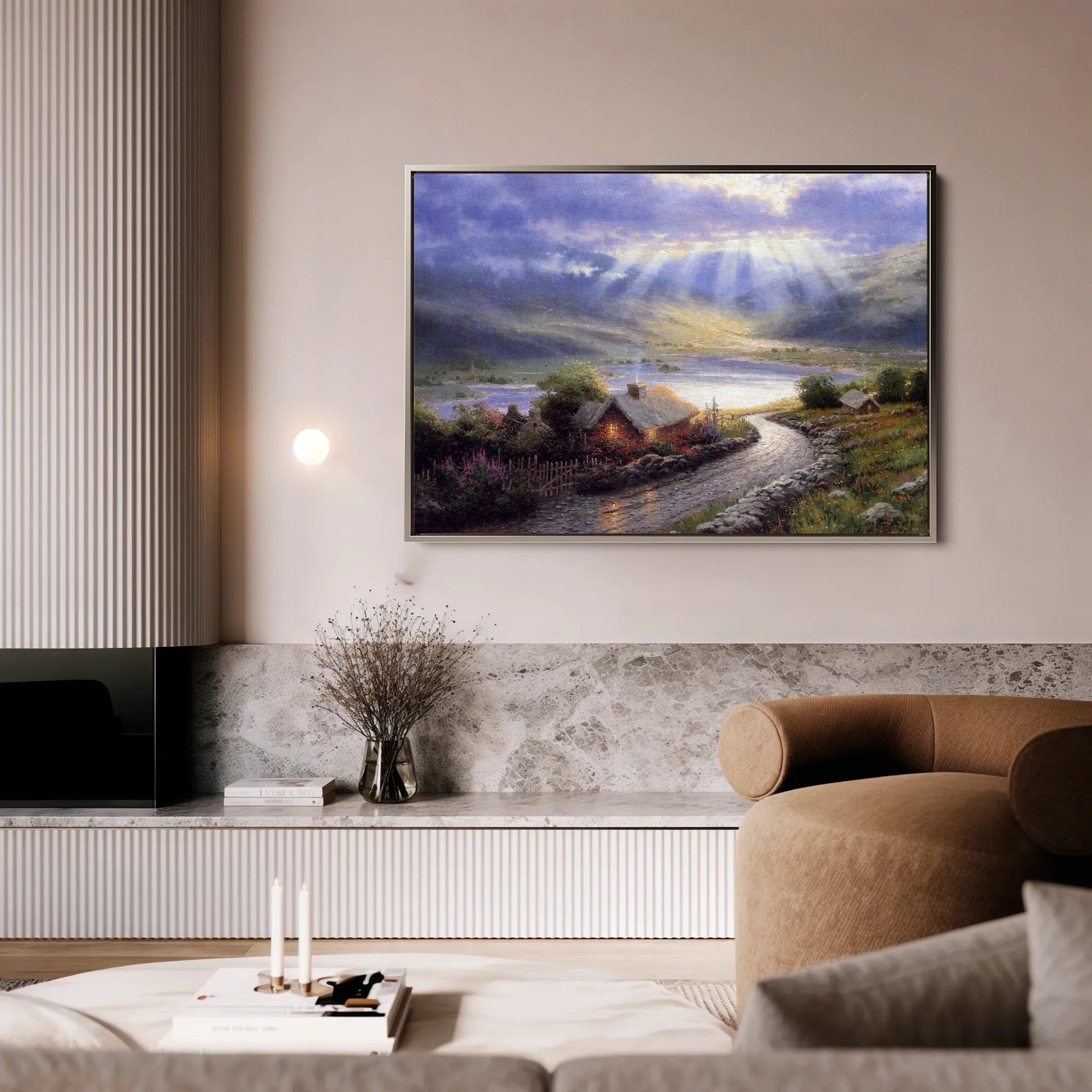 Landscape 066 Canvas Art 18" x 24" / 45 x 60 cm / Black