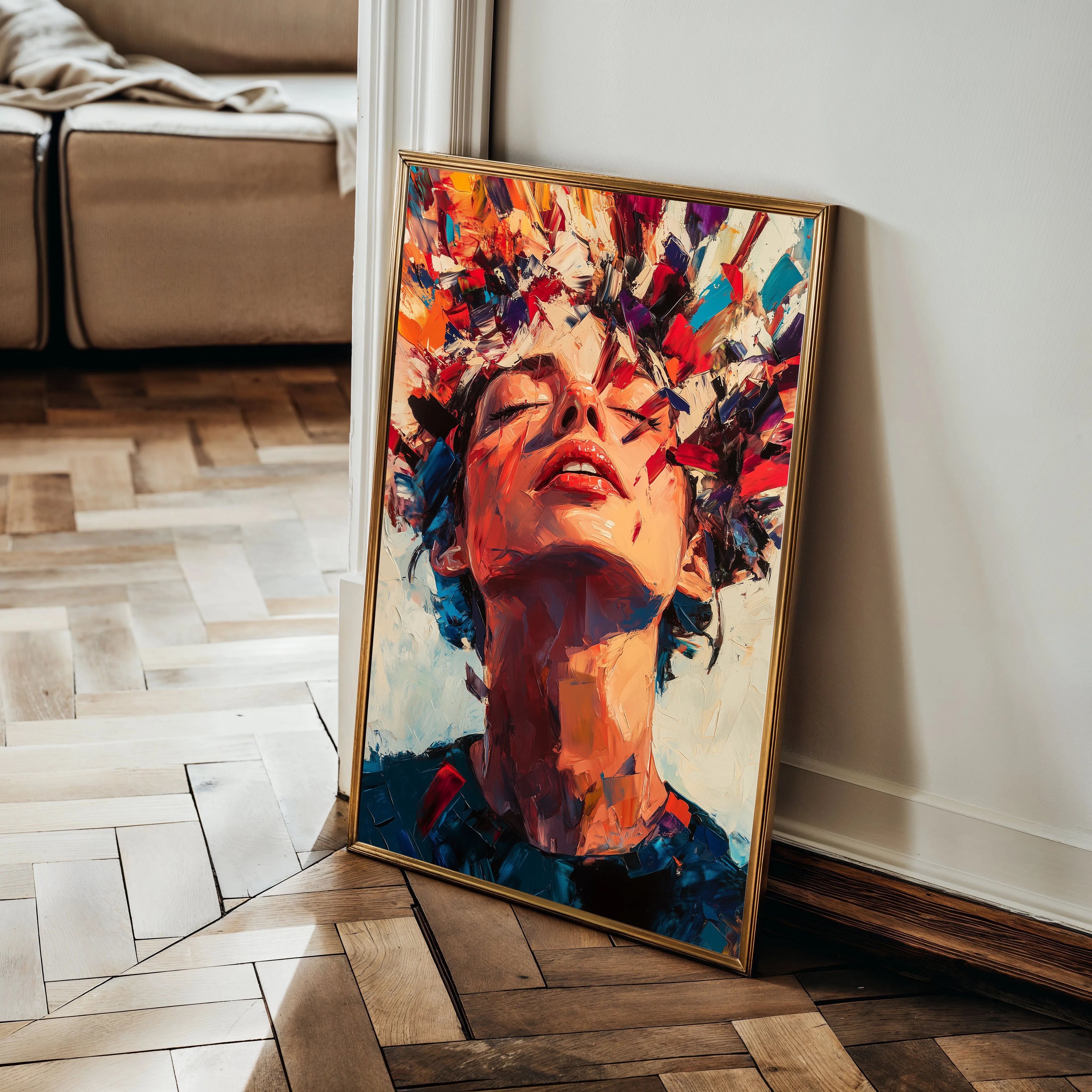 Portrait 066 Canvas Art 18" x 24" / 45 x 60 cm / Black