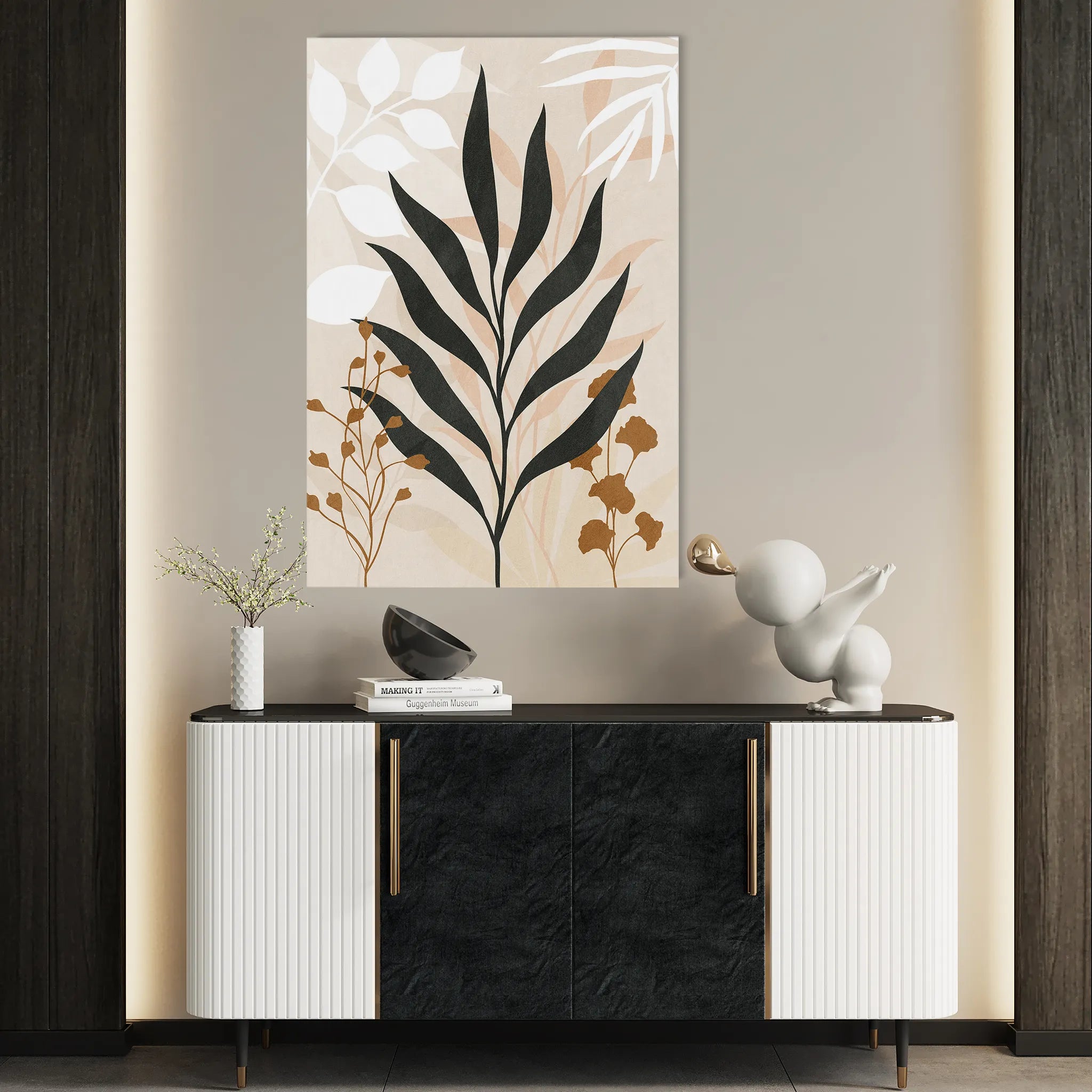 Boho 068 Canvas Art 18" x 24" / 45 x 60 cm / Black