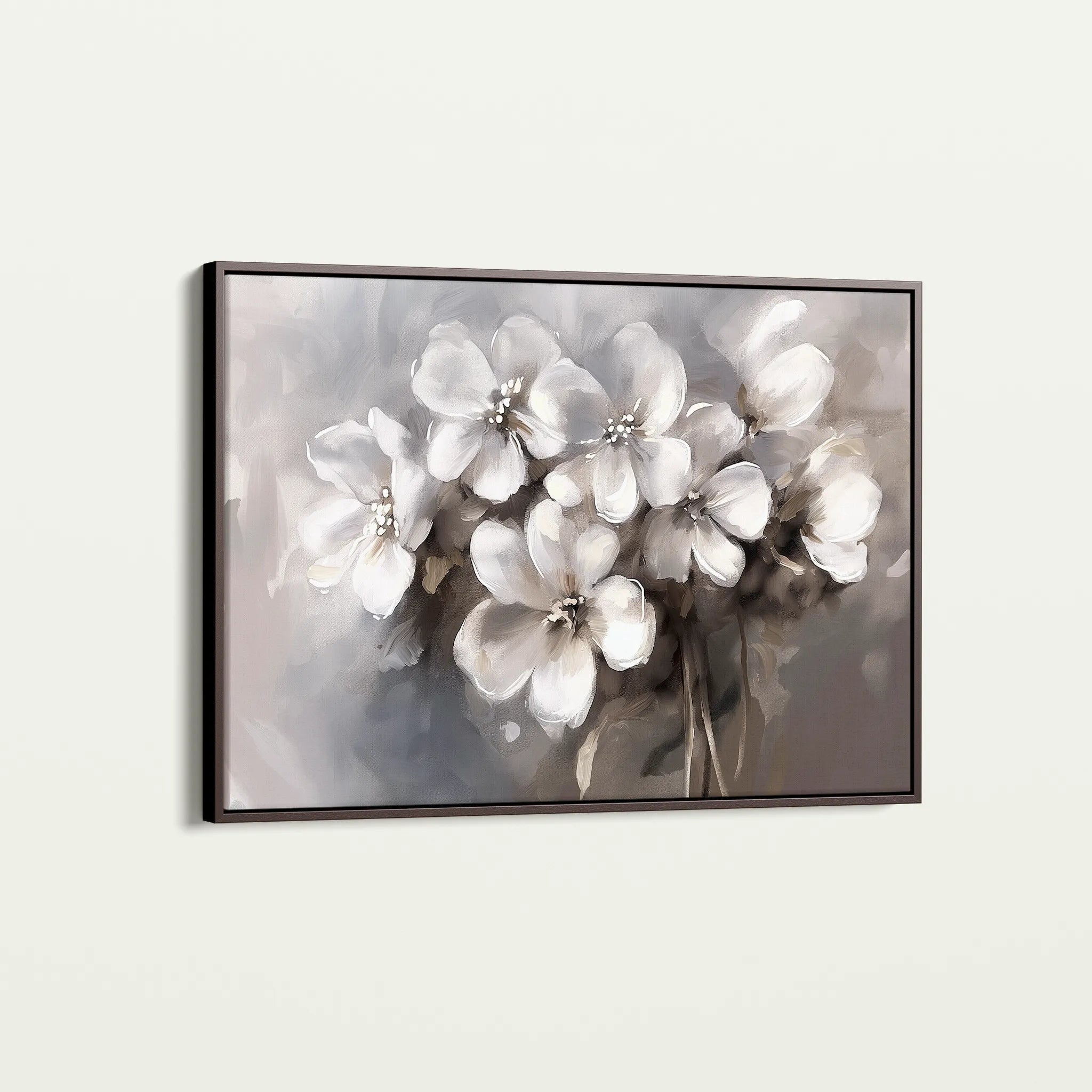 Floral 068 Canvas Art 18" x 24" / 45 x 60 cm / Black