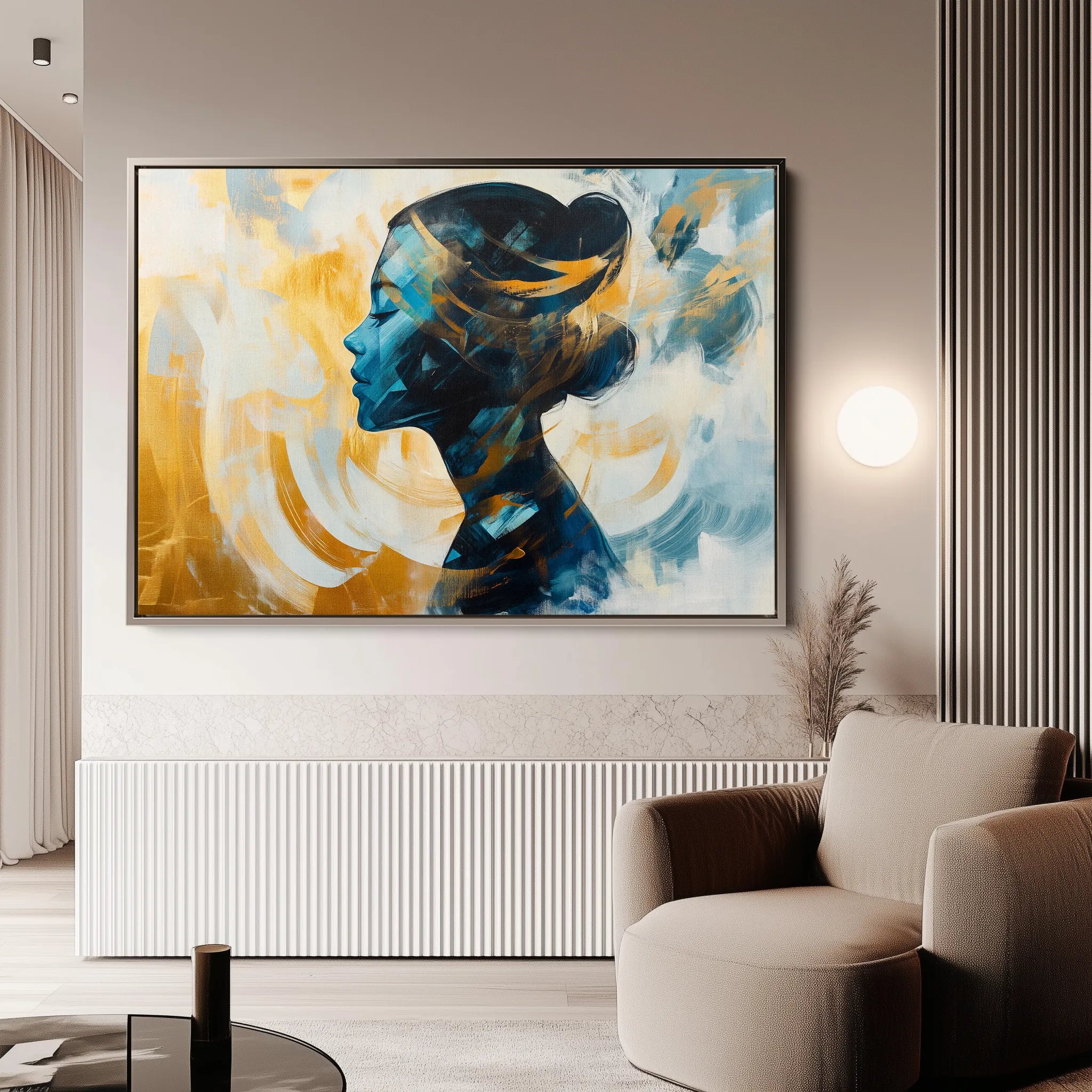 Portrait 068 Canvas Art 18" x 24" / 45 x 60 cm / Black