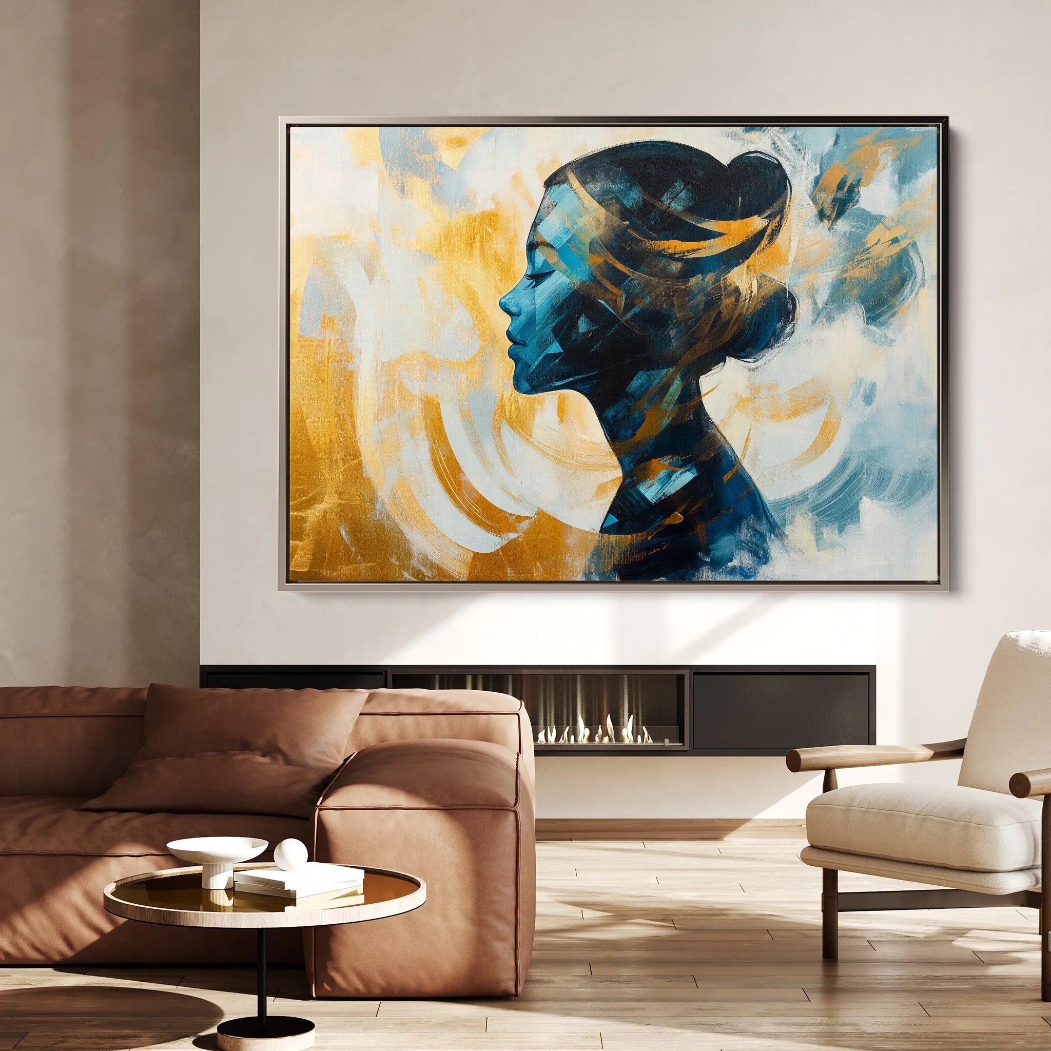 Portrait 068 Canvas Art 18" x 24" / 45 x 60 cm / Black