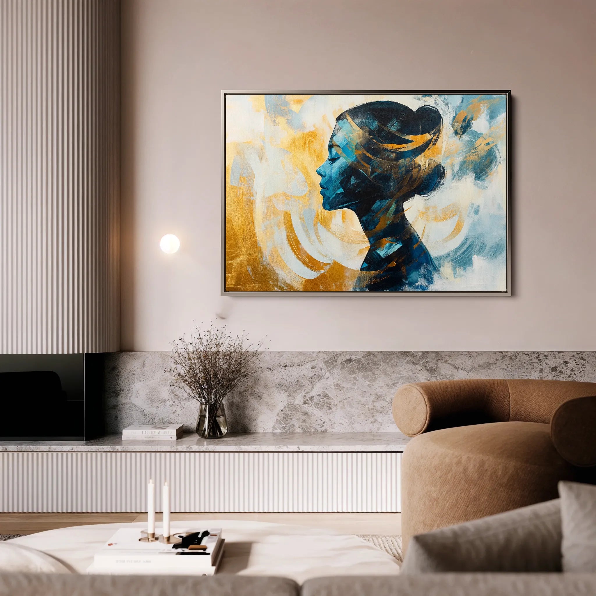 Portrait 068 Canvas Art 18" x 24" / 45 x 60 cm / Black