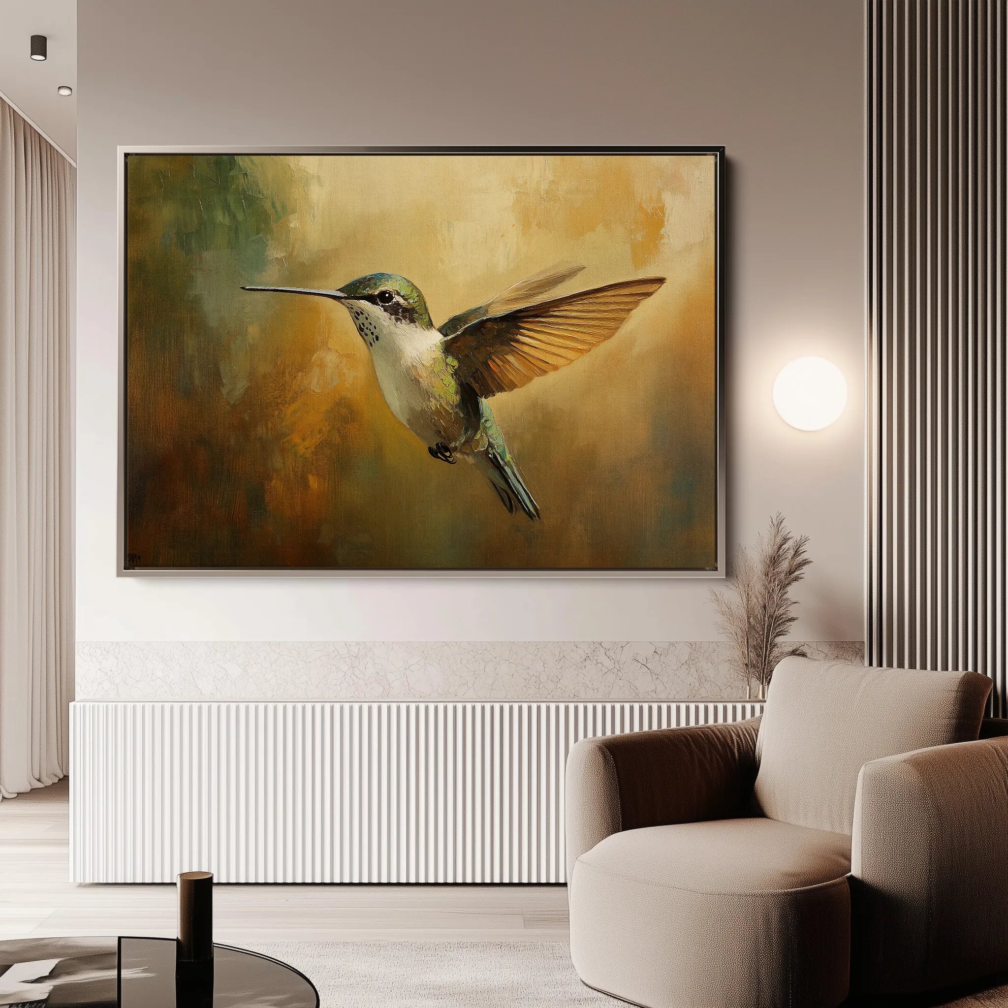 Animals 069 Canvas Art 18" x 24" / 45 x 60 cm / Black