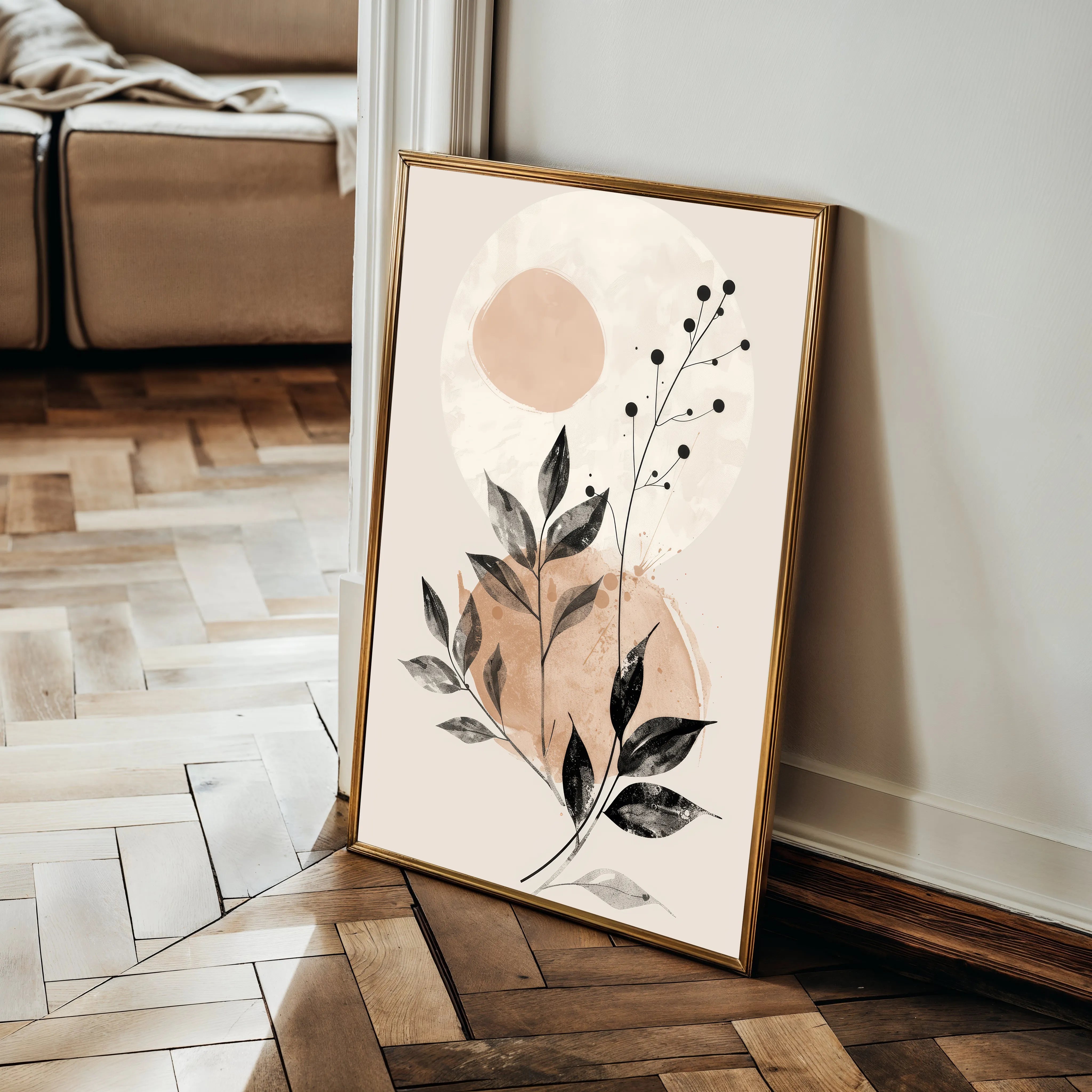 Boho 069 Canvas Art 18" x 24" / 45 x 60 cm / Black