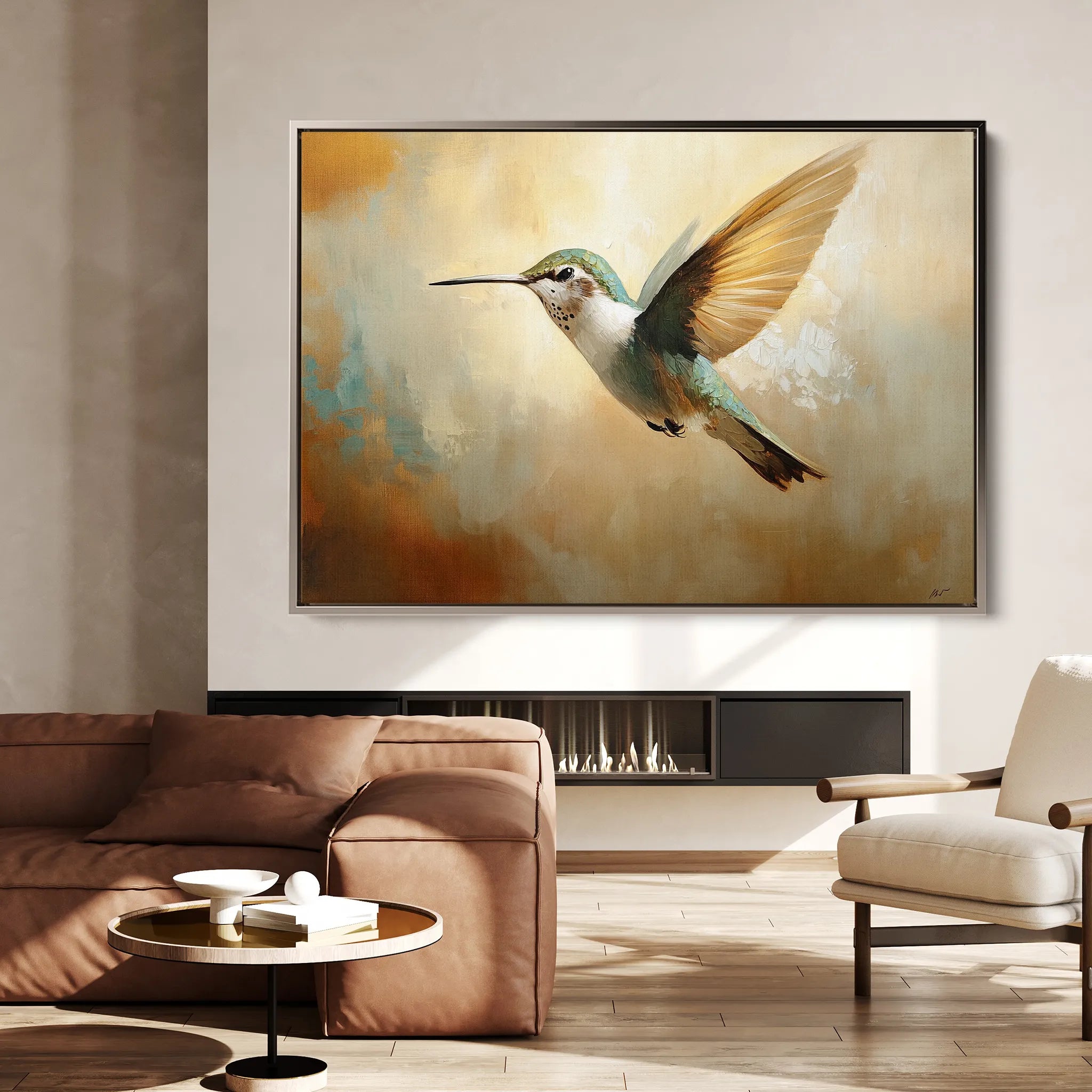 Animals 070 Canvas Art 18" x 24" / 45 x 60 cm / Black
