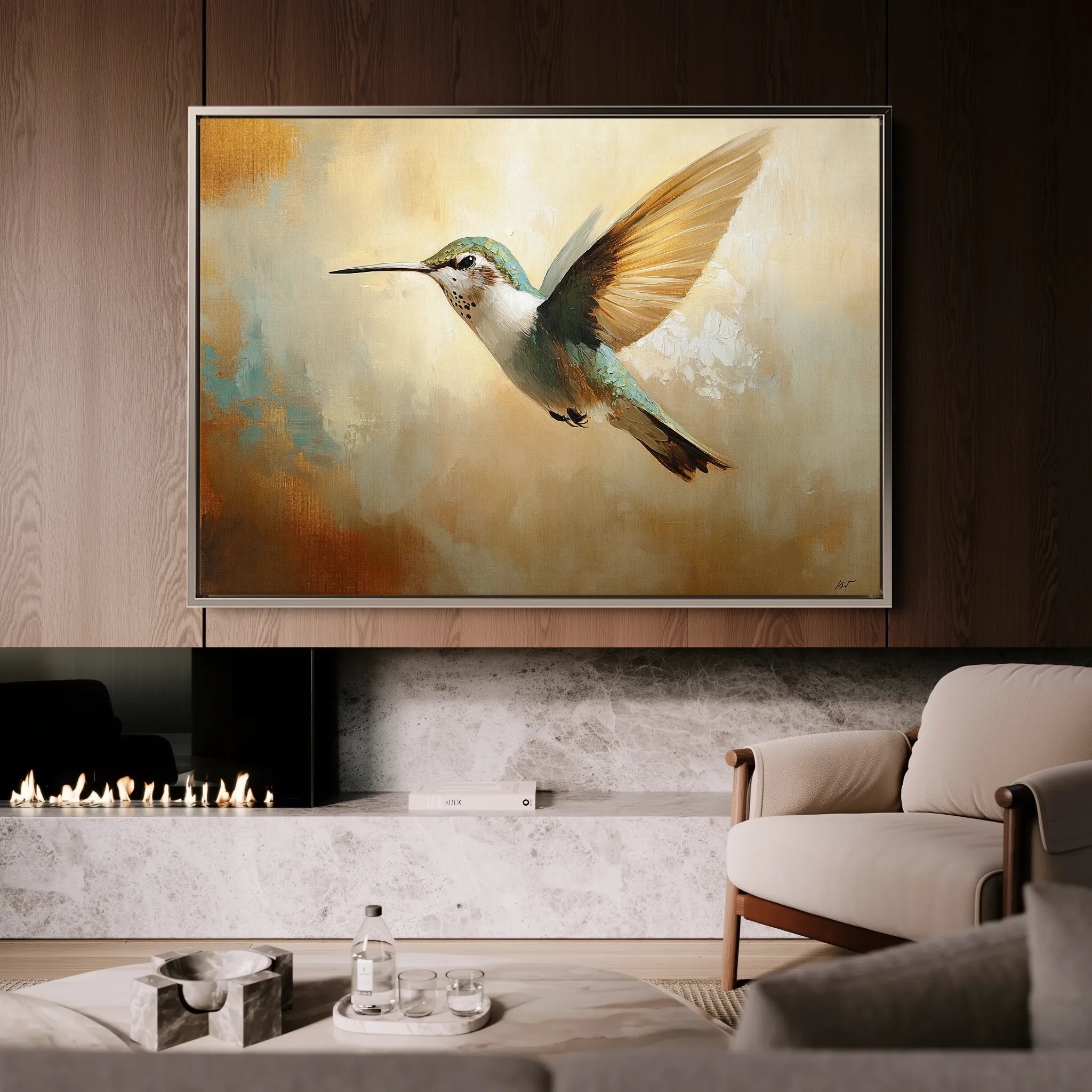 Animals 070 Canvas Art 18" x 24" / 45 x 60 cm / Black