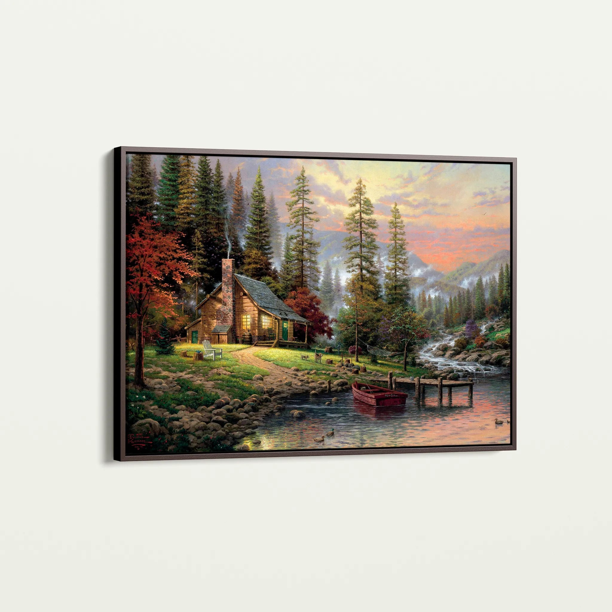 Landscape 070 Canvas Art 18" x 24" / 45 x 60 cm / Black